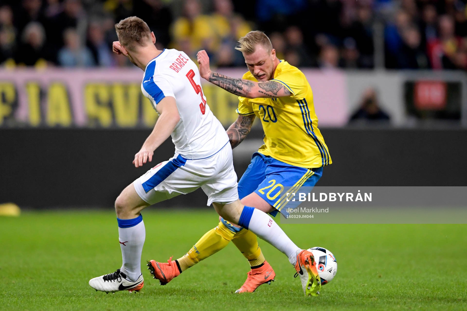 Tjeckiens Jakub Brabec och Sveriges John Guidetti