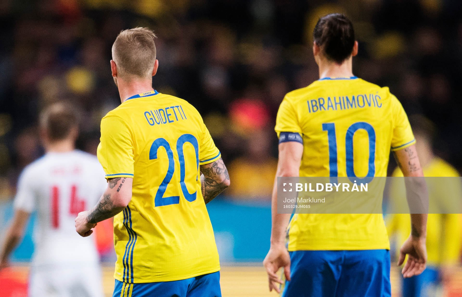 Sveriges John Guidetti och Zlatan Ibrahimovic