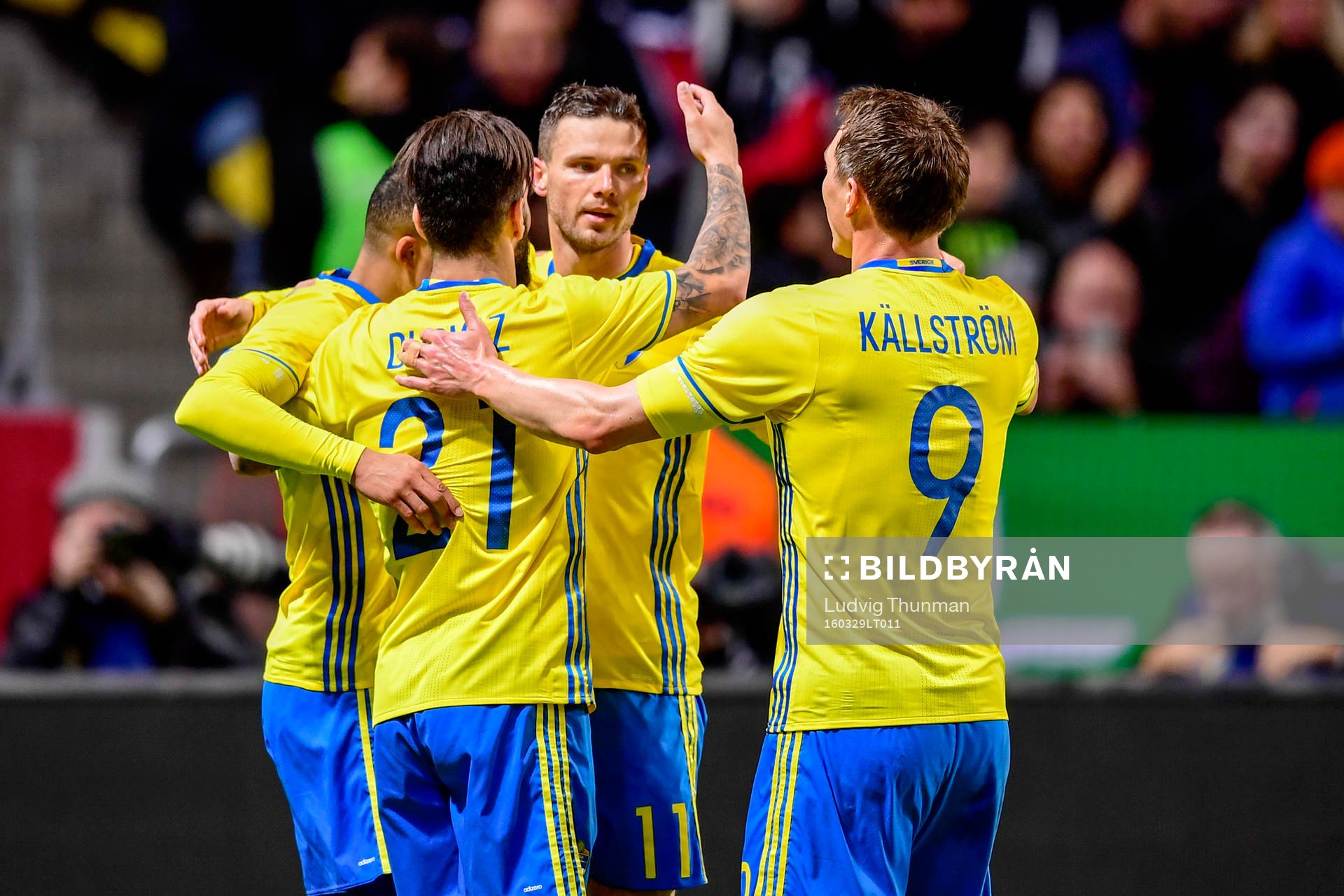 Sveriges Jimmy Durmaz, Marcus Berg och Kim Källström