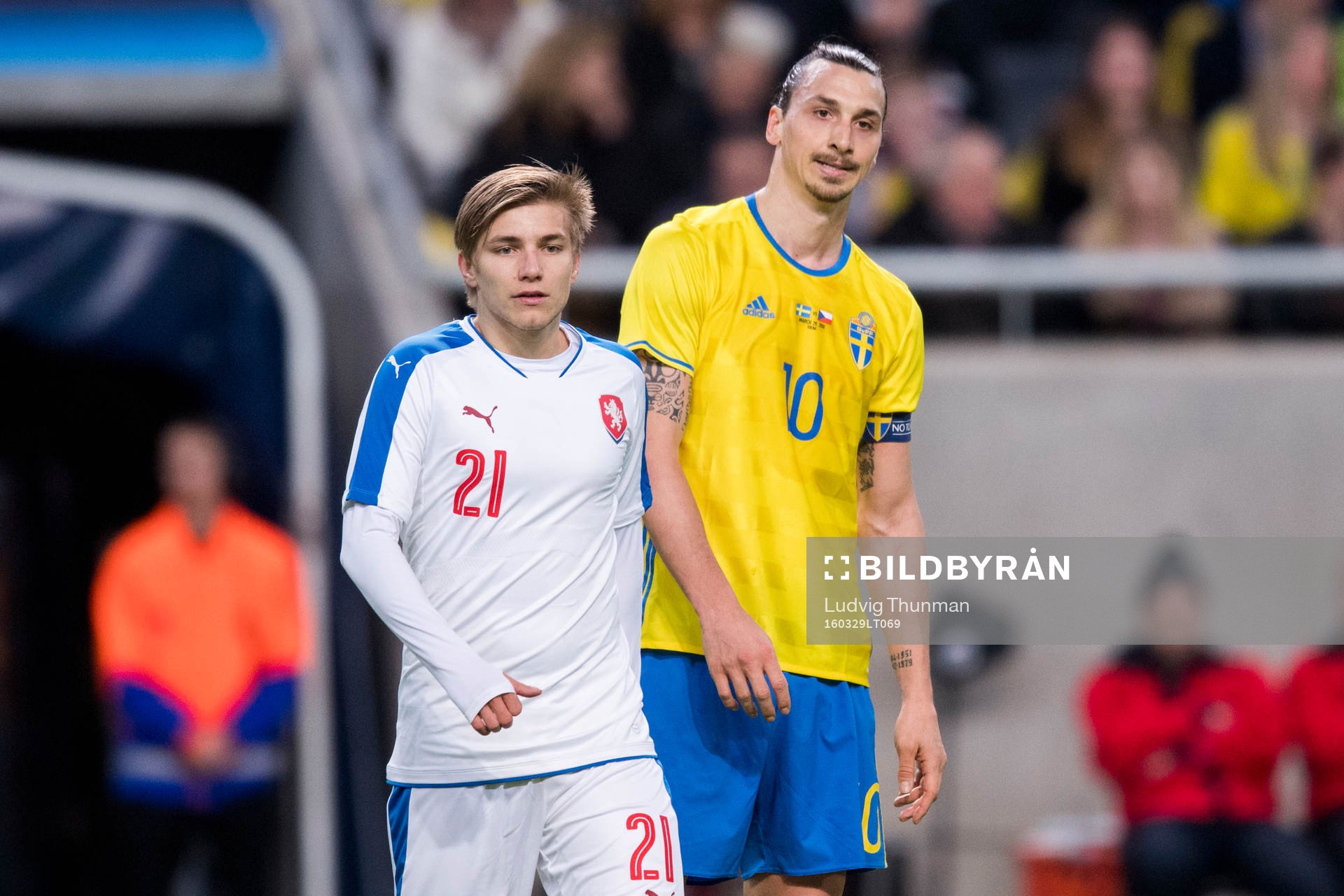 Tjeckiens Martin Frydek och Sveriges Zlatan Ibrahimovic