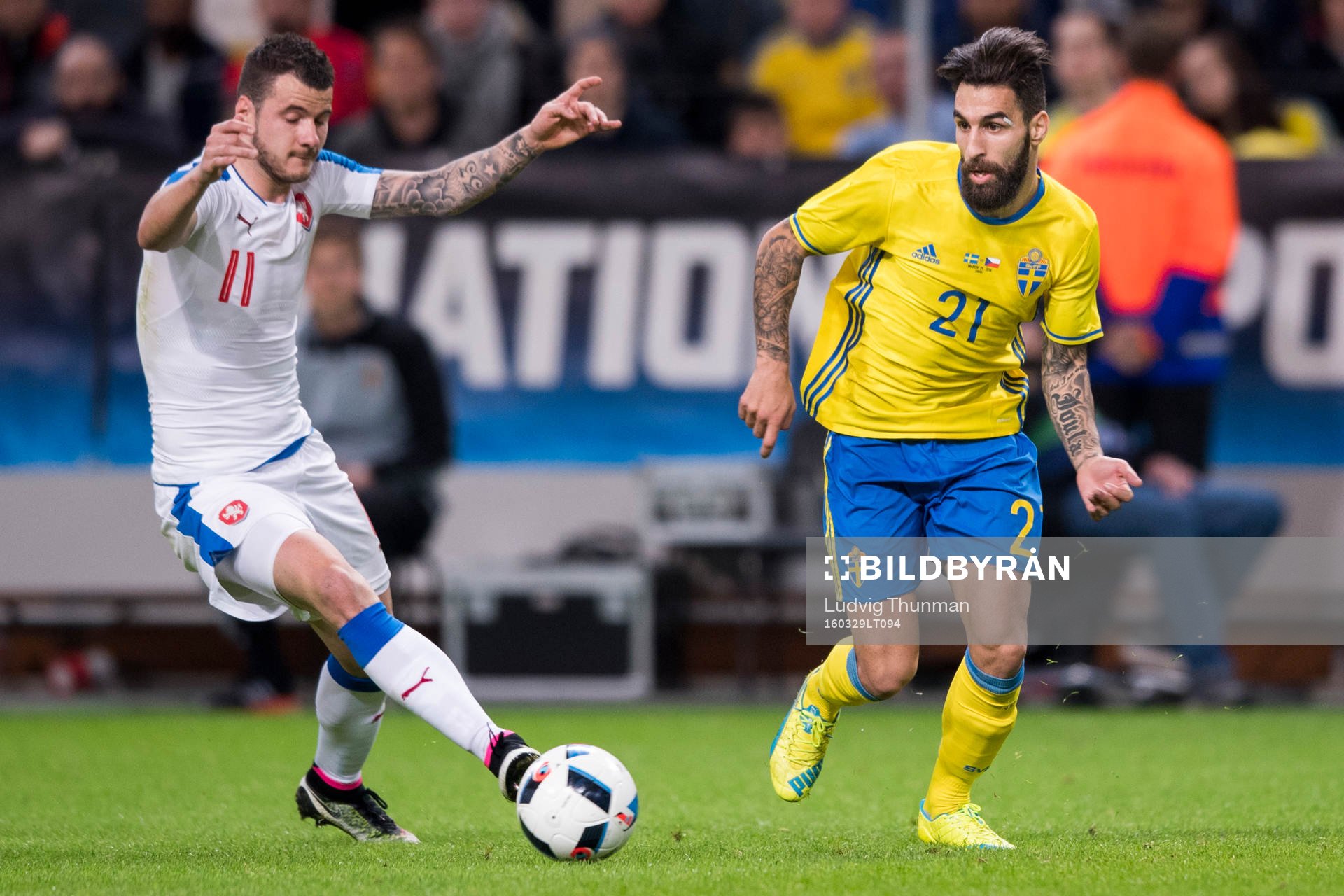 Tjeckiens Daniel Pudil och Sveriges Jimmy Durmaz
