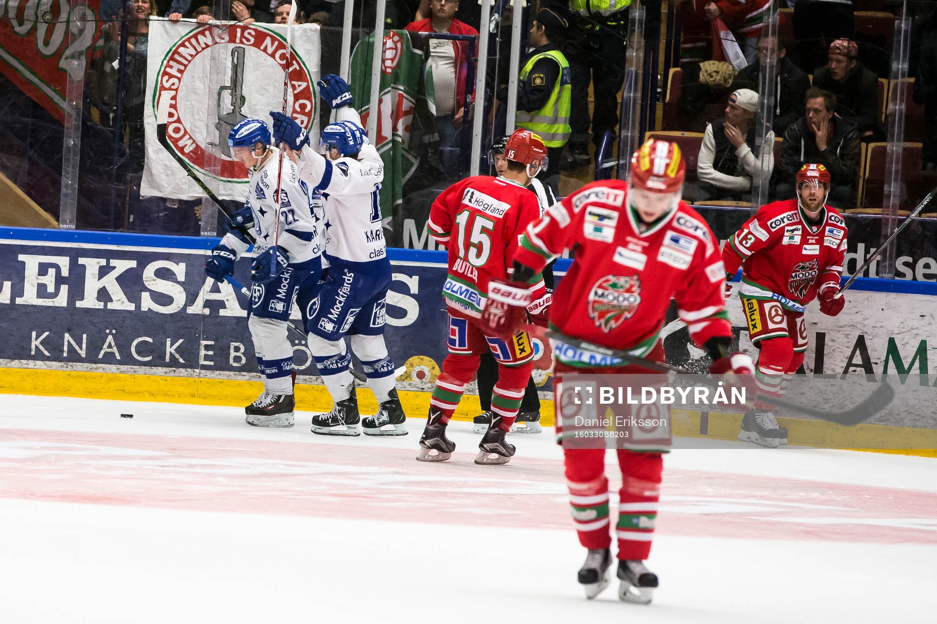 Leksands Martin Karlsson Martin Grönberg jublar