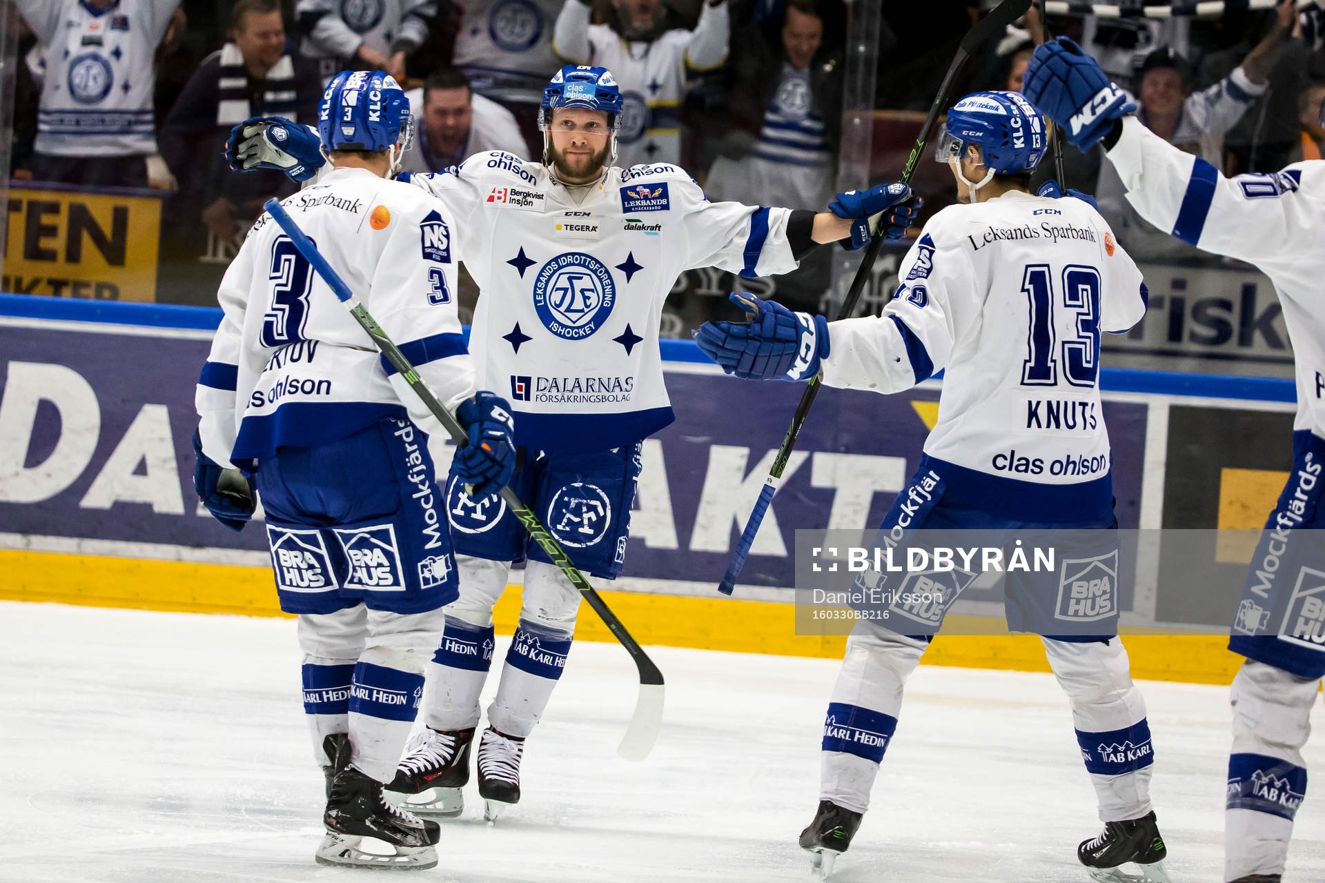 Leksands Alexander Ytterell Daniel Bertov Jon Knuts jublar