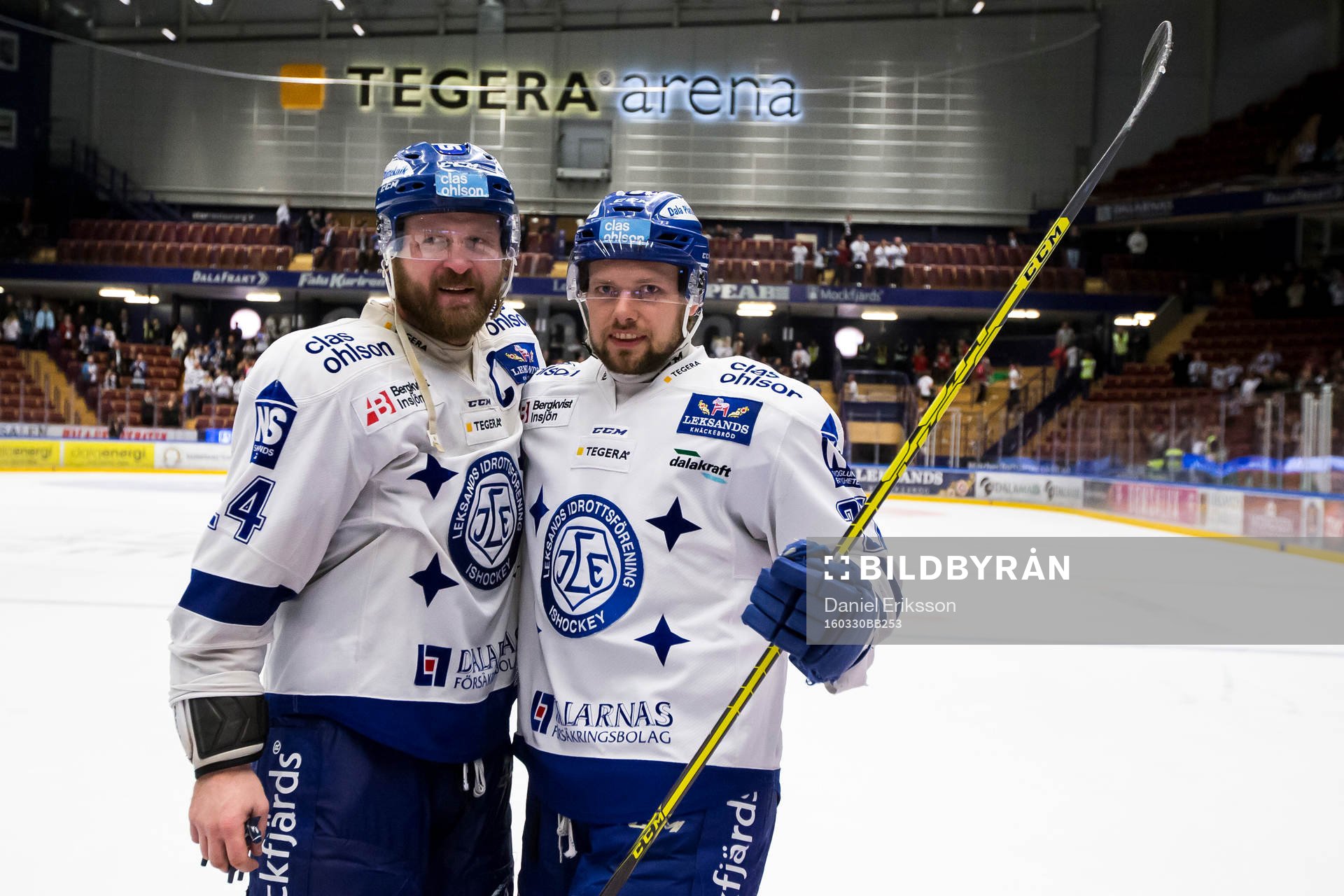 Leksands Jonas Frögren Viktor Mårtensson glada