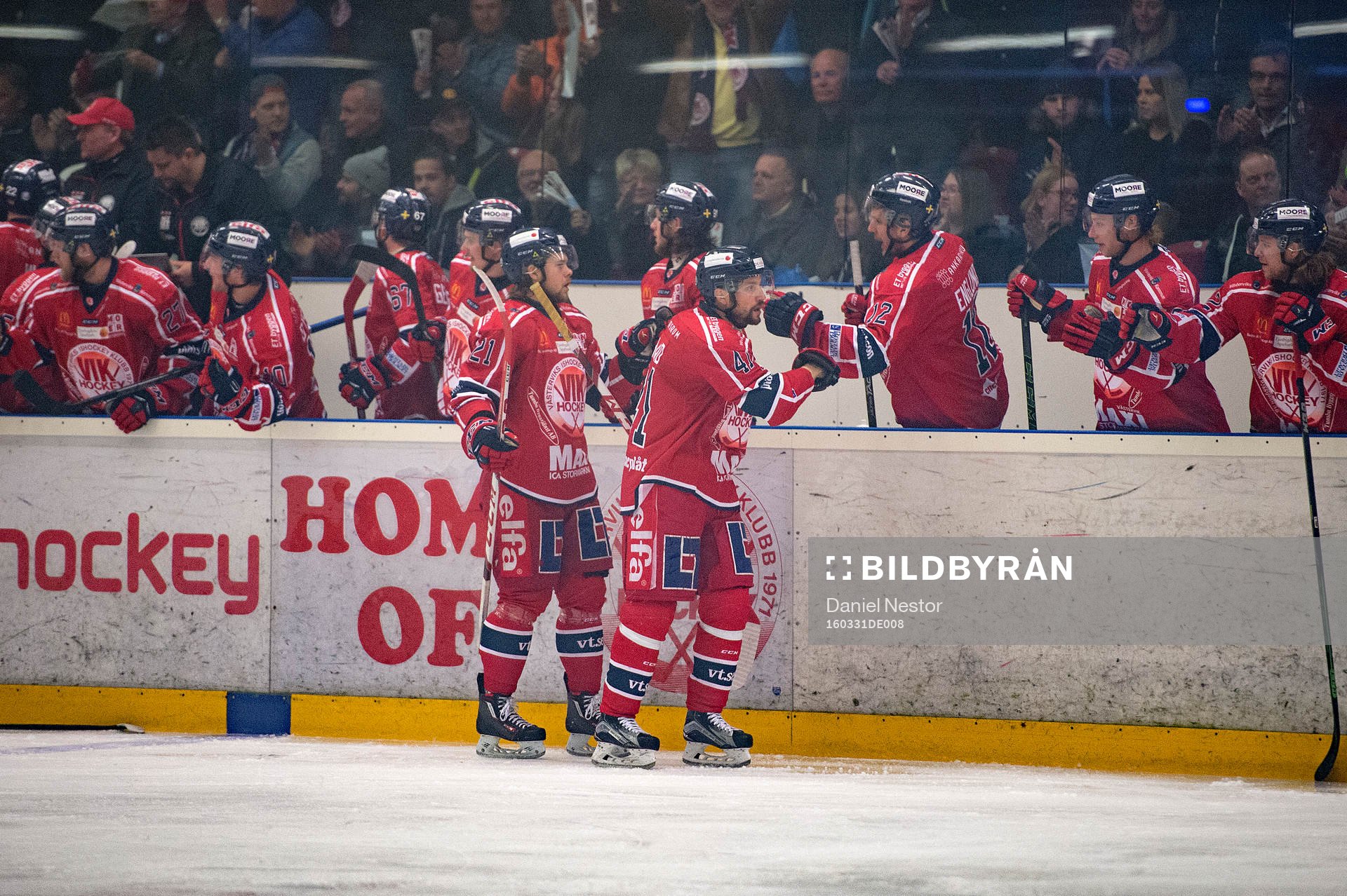 Västervik jublar när Västerviks Joacim Hedblad gör 1-0