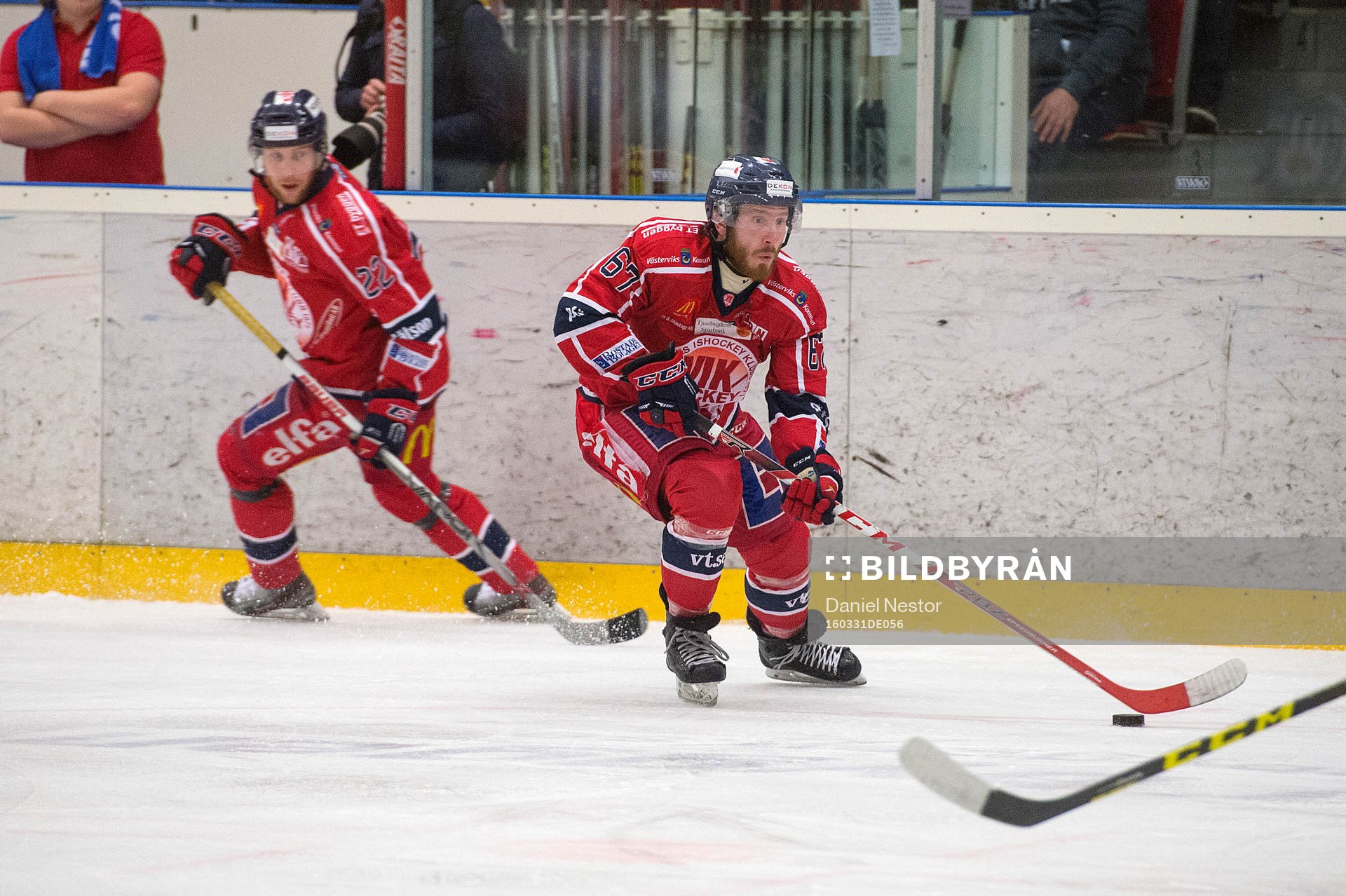 Västerviks Simon Mitman och Västerviks Emil Georgsson