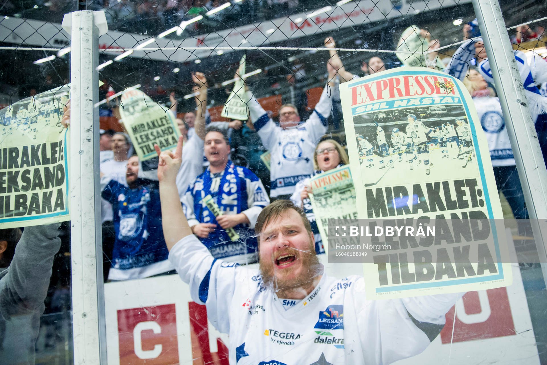 Leksands supportrar jublar