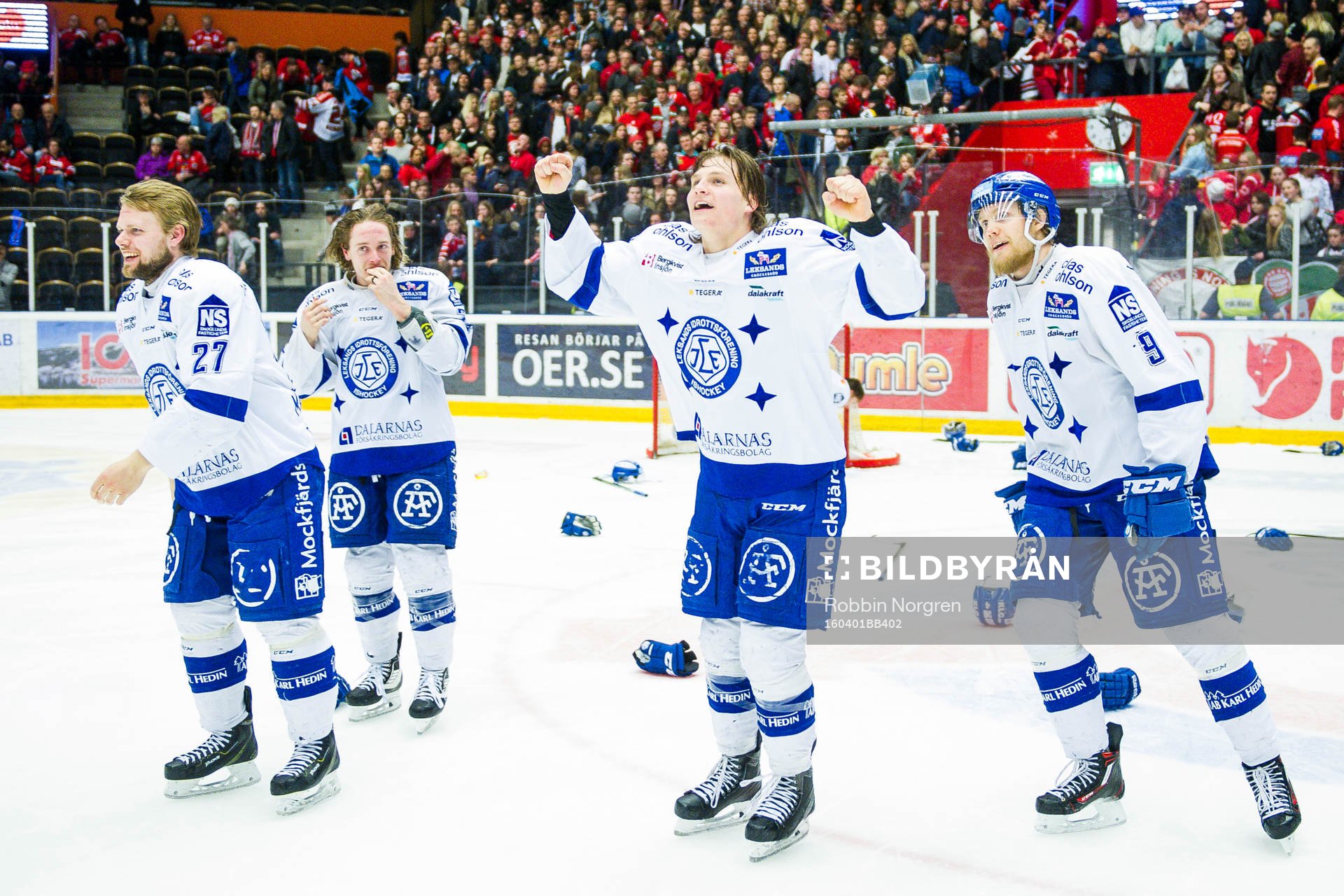 Leksands Viktor Mårtensson , Brock Montpetit ,Anton