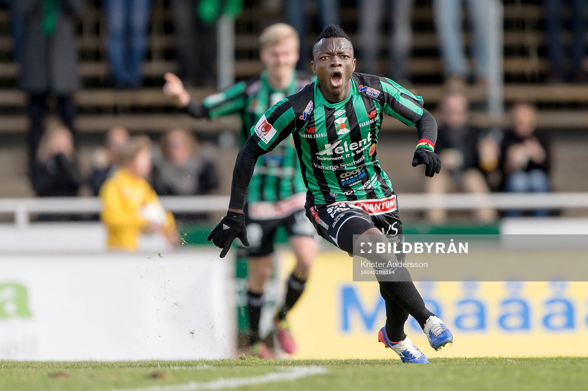 Varbergs Thomas Boakye jublar