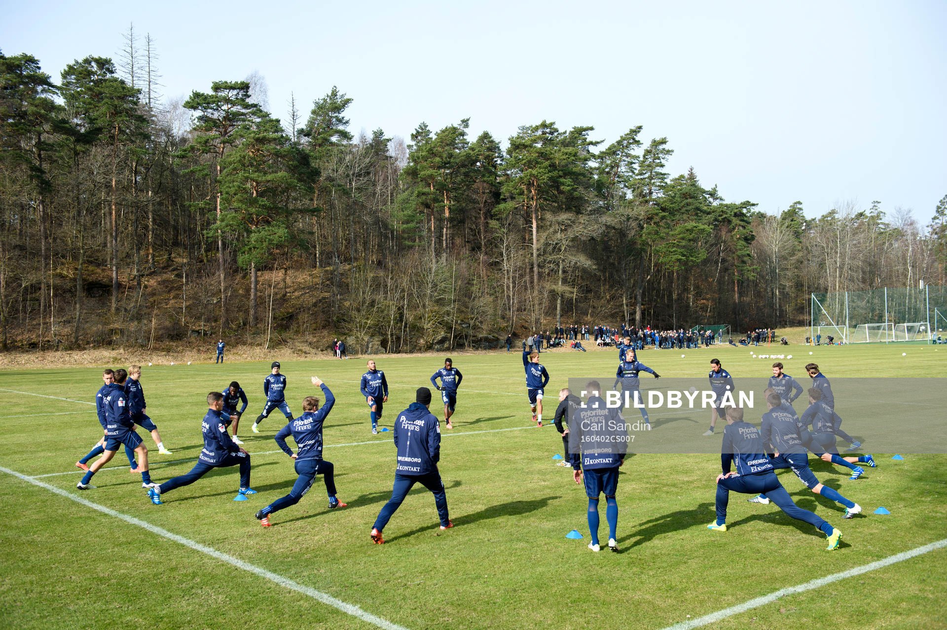 IFK Göteborgs spelare värmer upp