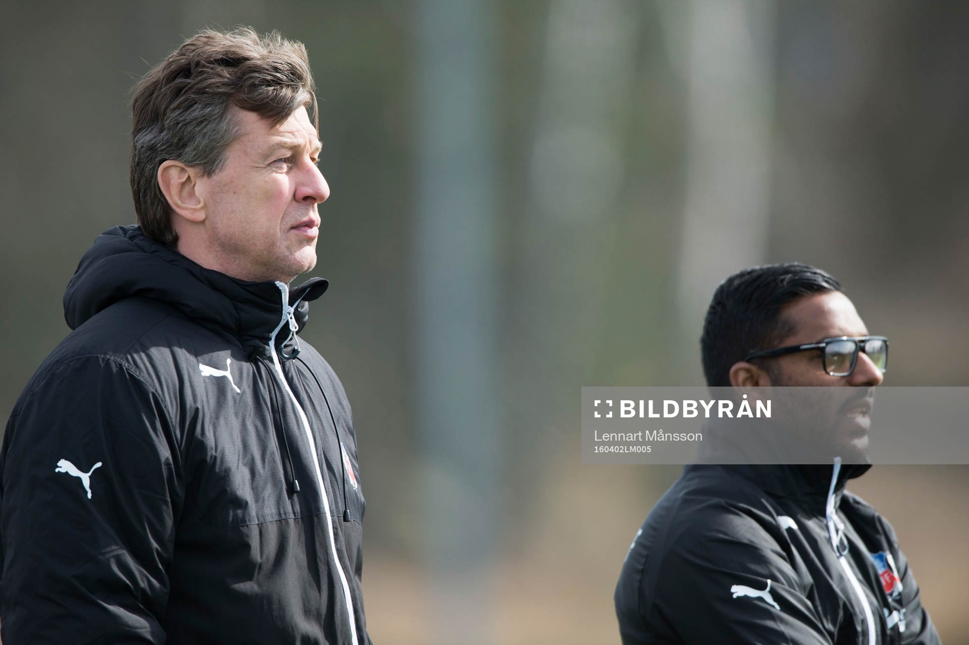 Helsingborgs tränare Sven Andersson i träningsmatchen