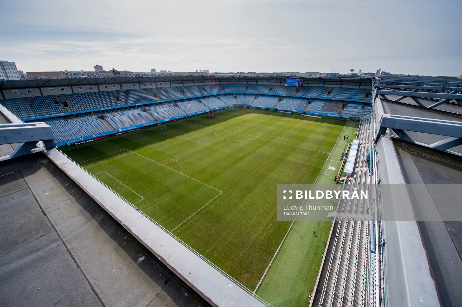 Arenan före fotbollsmatchen i Allsvenskan mellan Malmö FF