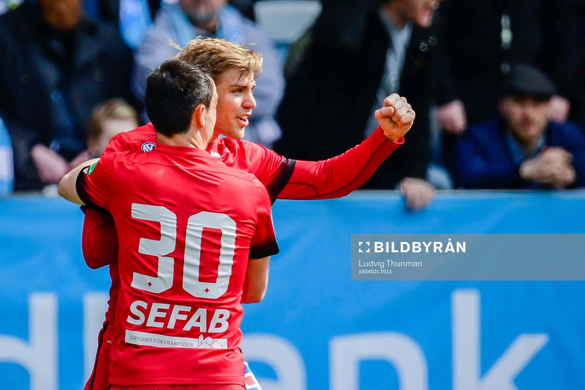 Norrköpings Nikola Tkalcico och Christoffer Nyman jublar