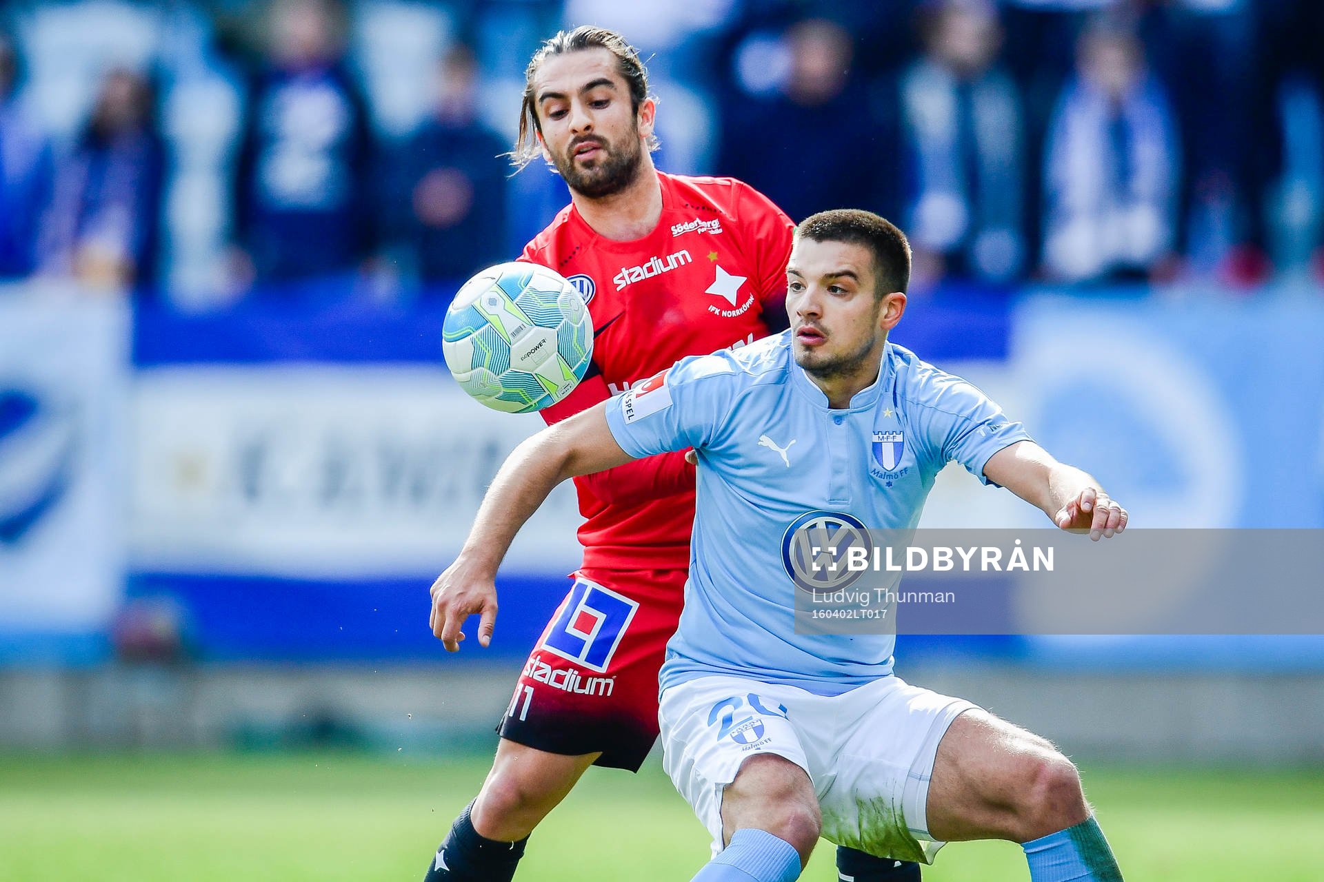 Norrköpings Christopher Telo och Malmö FFs Vladimir Rodic