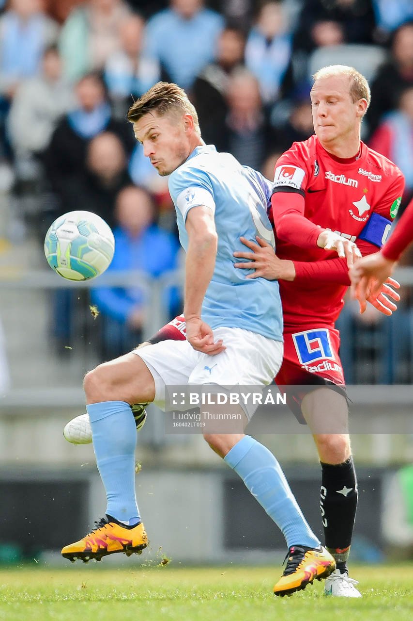 Malmö FFs Markus Rosenberg och Norrköpings Andreas