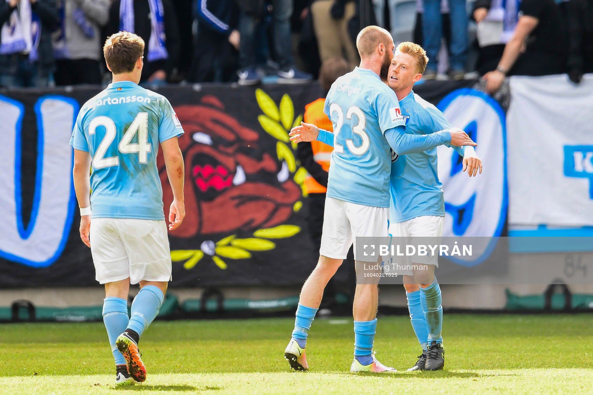 Malmö FFs Vidar Örn Kjartansson, Jo Inge Berget  och