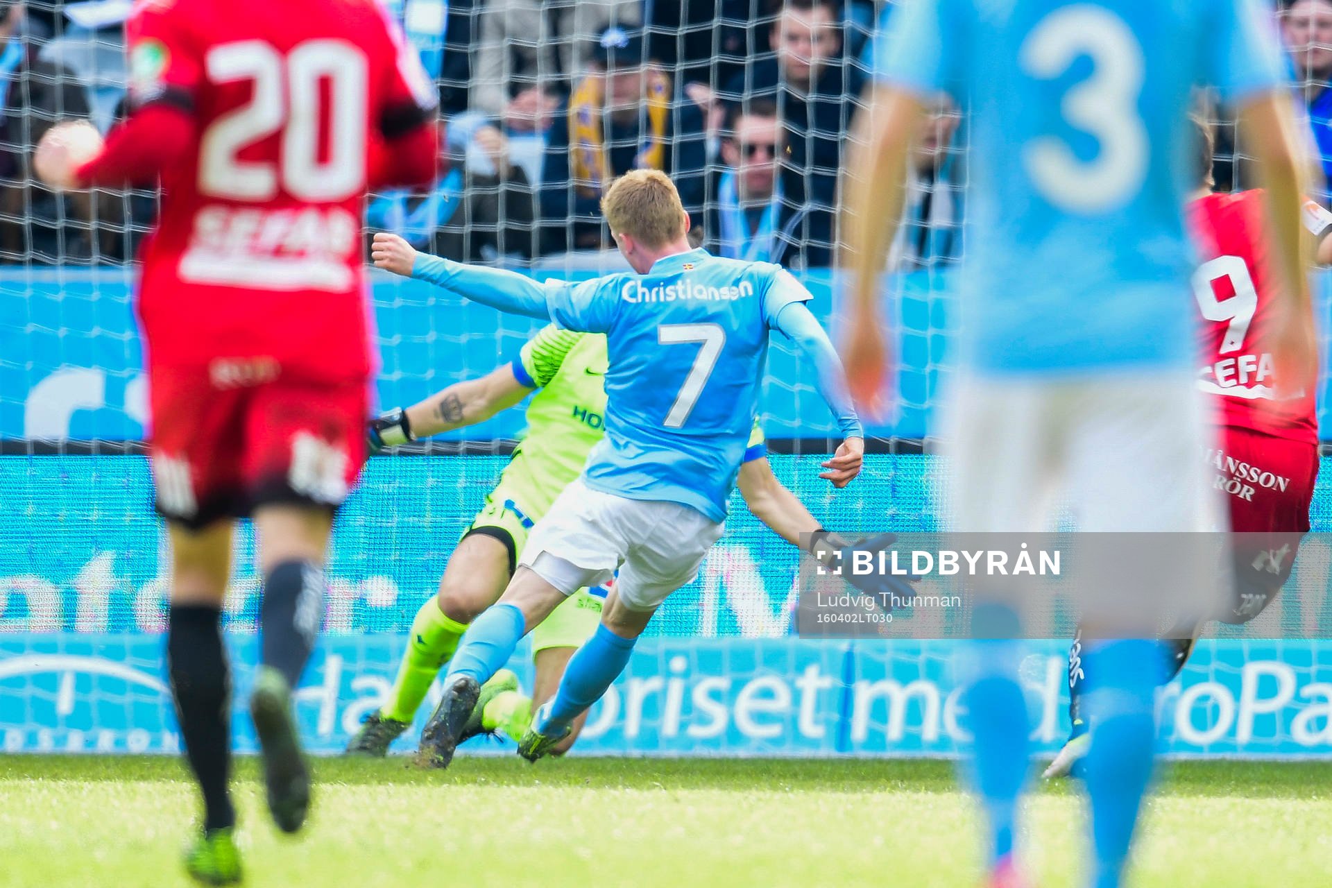 Malmö FFs Anders Christiansen kvitterar till 1-1
