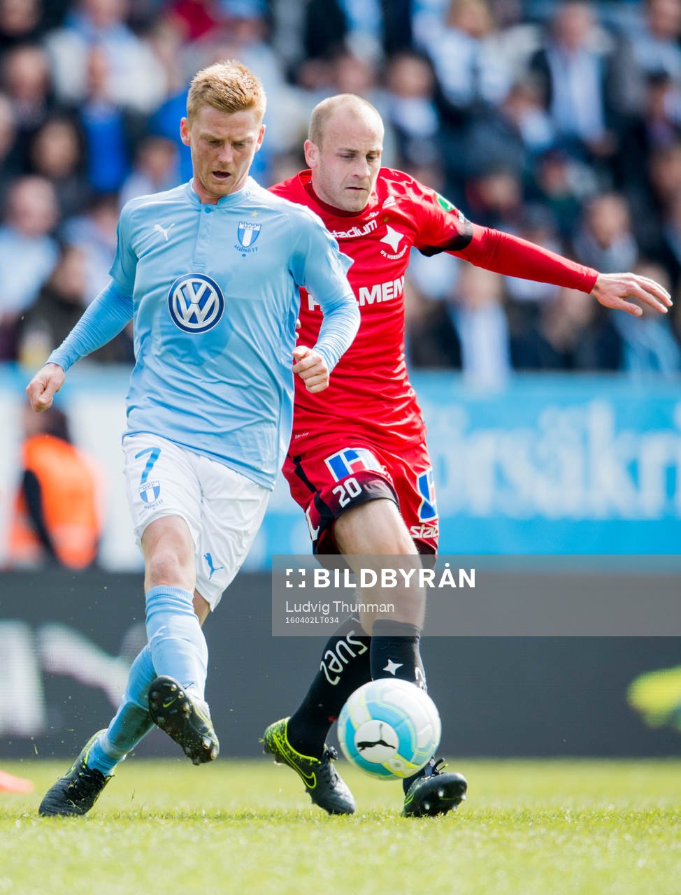 Malmö FFs Anders Christiansen och Norrköpings Daniel