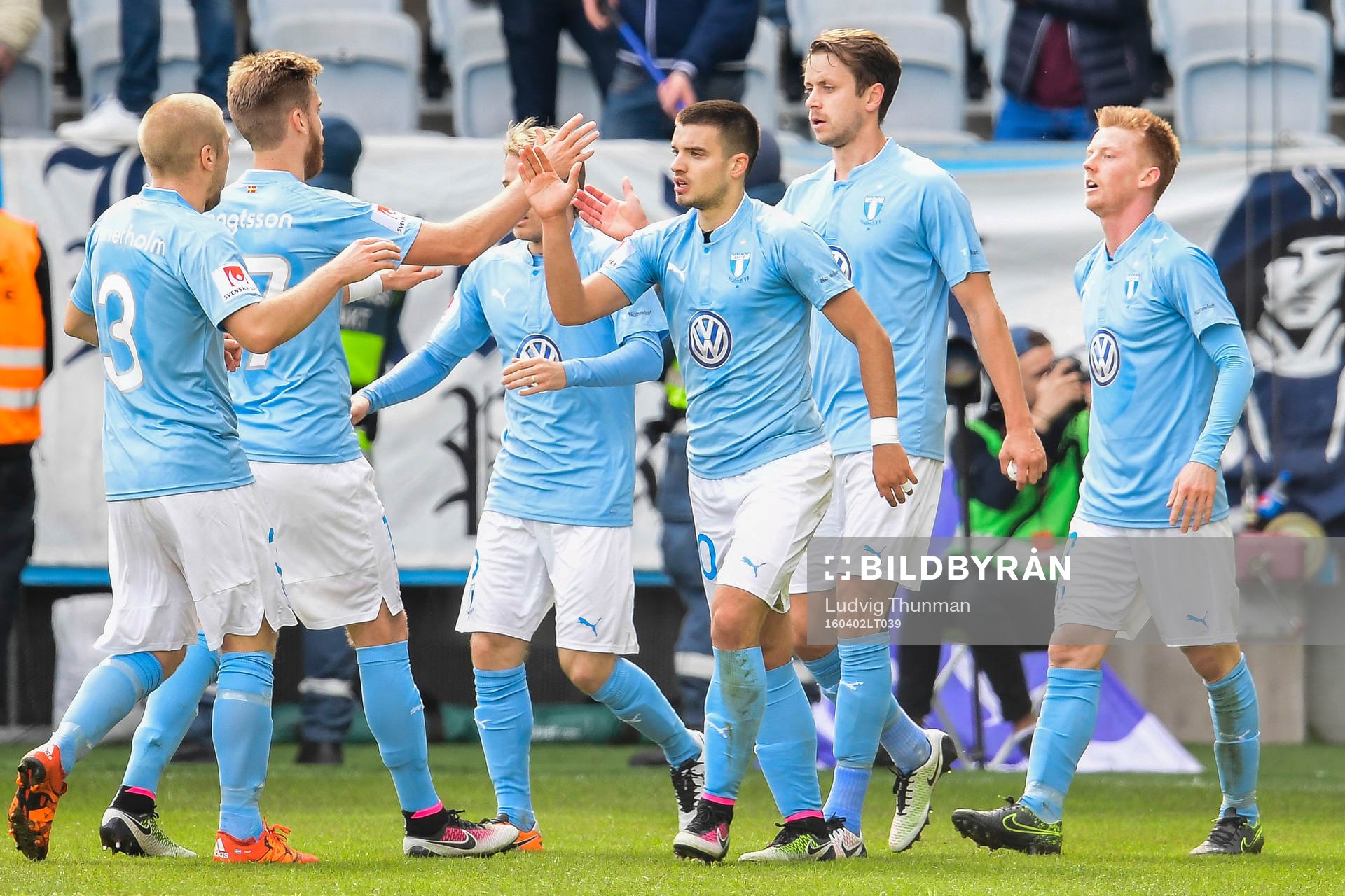 Malmö FFs spelare jublar