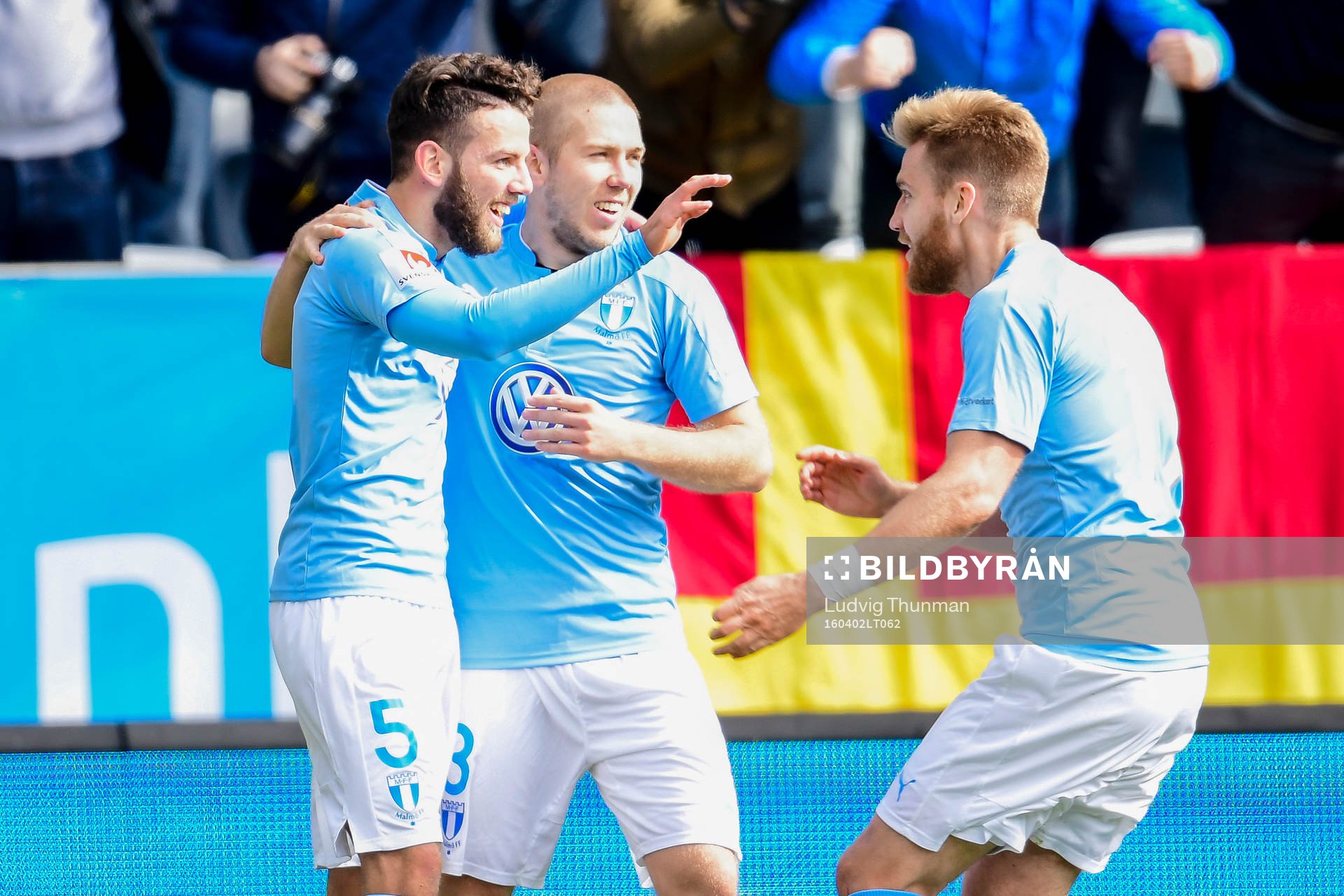 Malmö FFs Erdal Rakip och Anton Tinnerholm  jublar