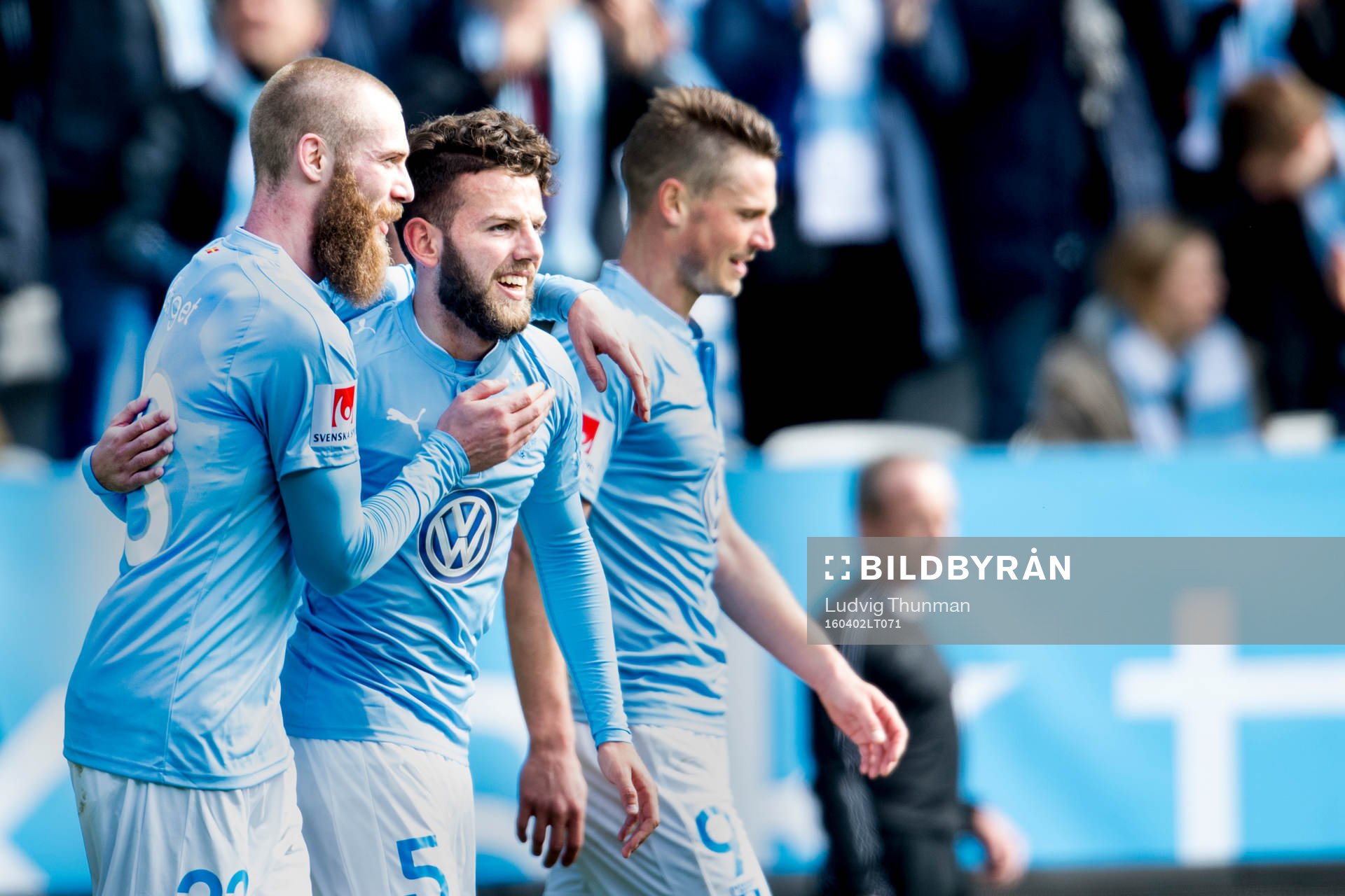 Malmö FFs Jo Inge Berget och Markus Rosenberg firar Erdal