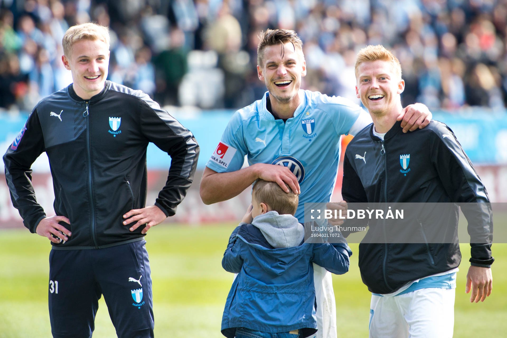 Malmö FFs Franz Brorsson, Markus Rosenberg och Anders