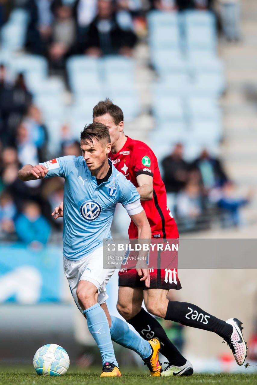 Malmö FFs Markus Rosenberg och Norrköpings Andreas