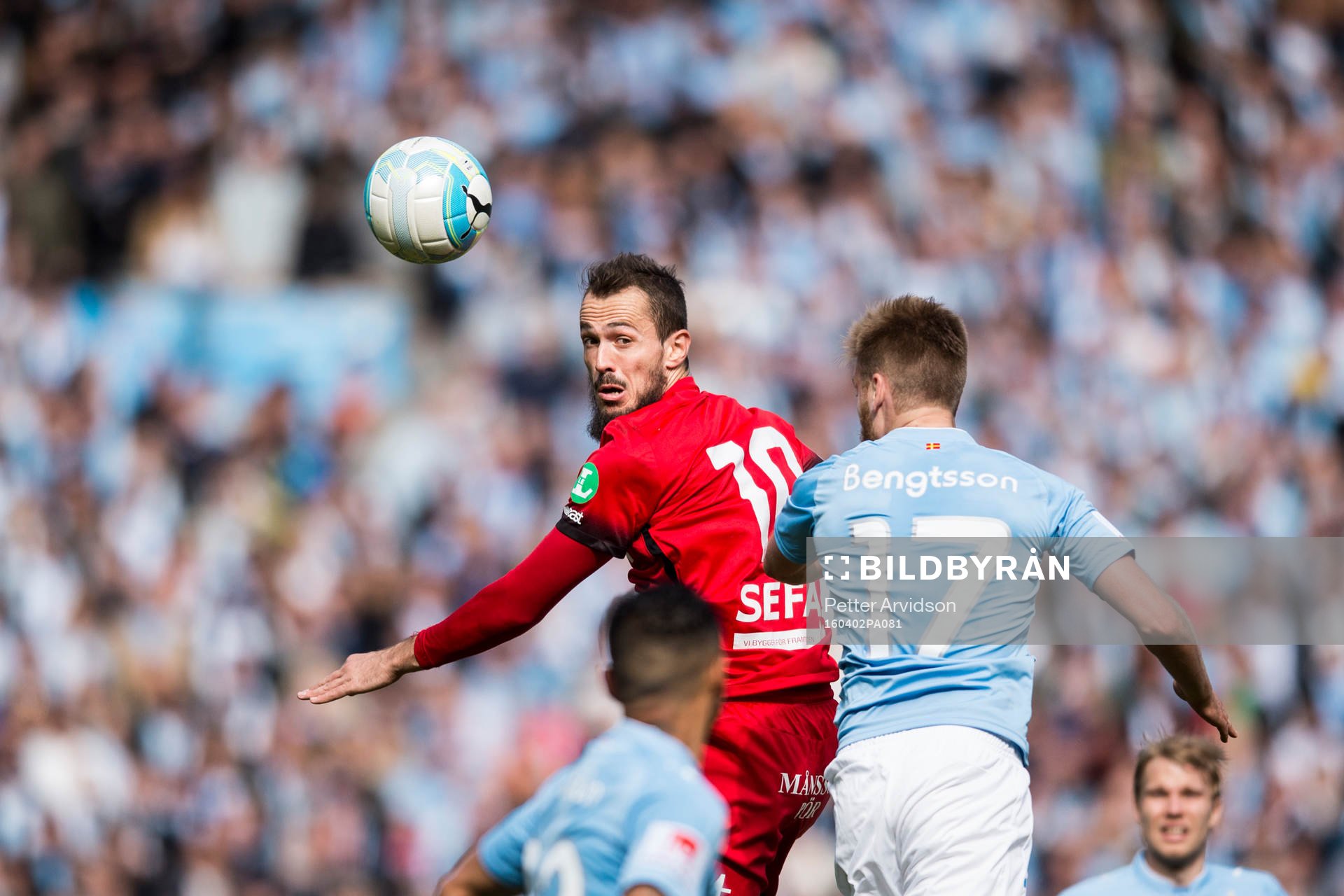 Norrköpings Emir Kujovic och Malmö FFs Rasmus Bengtsson