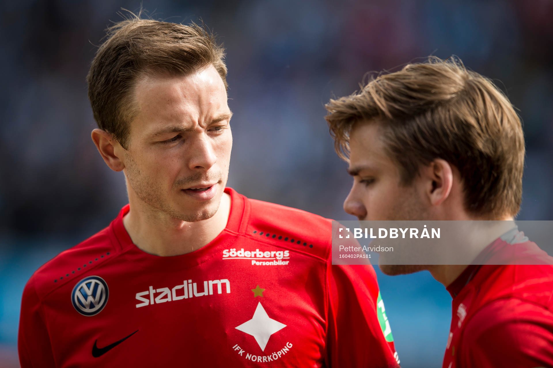 Norrköpings Jon Gudni Fjoluson och Christoffer Nyman