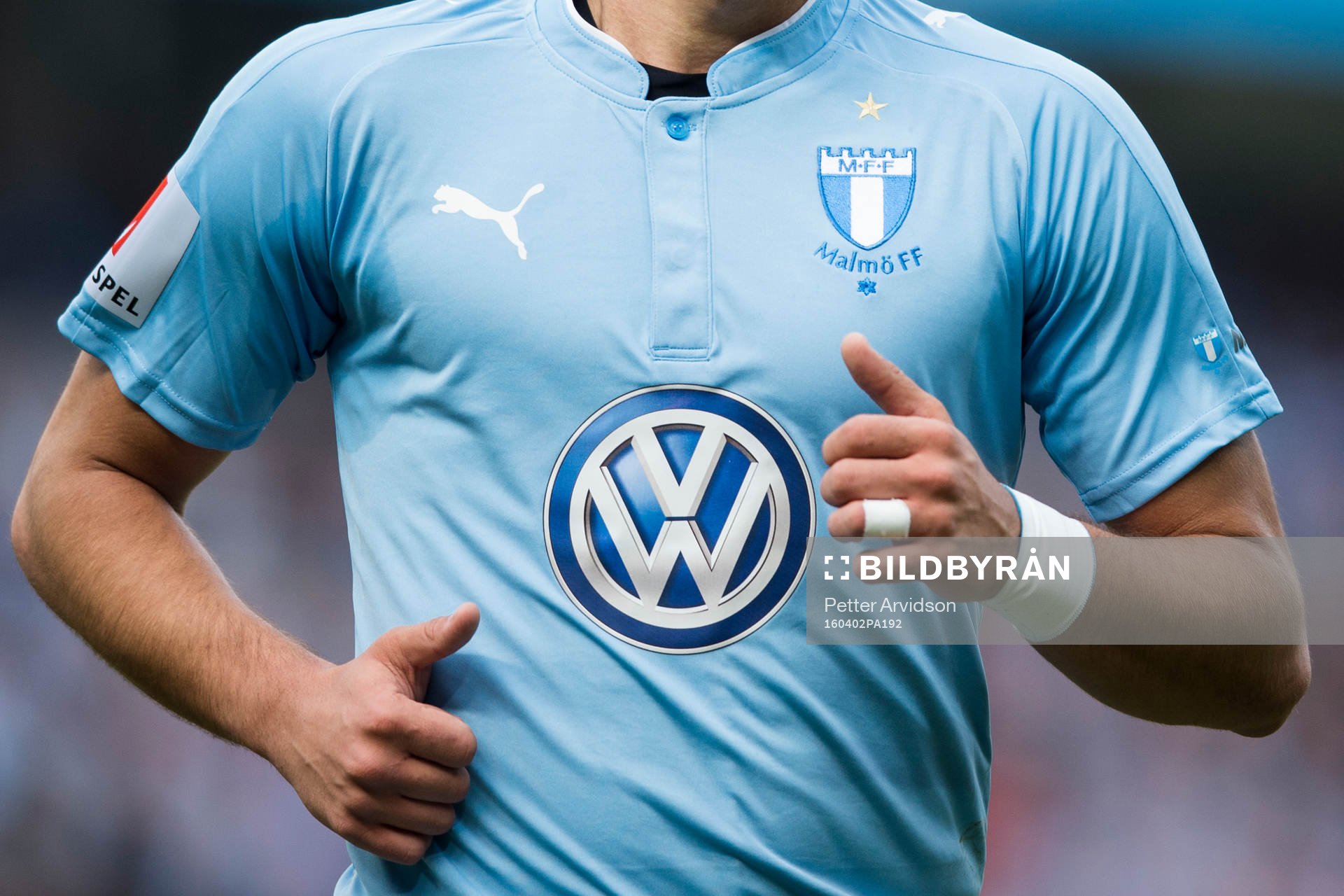 Malmö FFs nya matchtröja med sponsorn Volkswagen