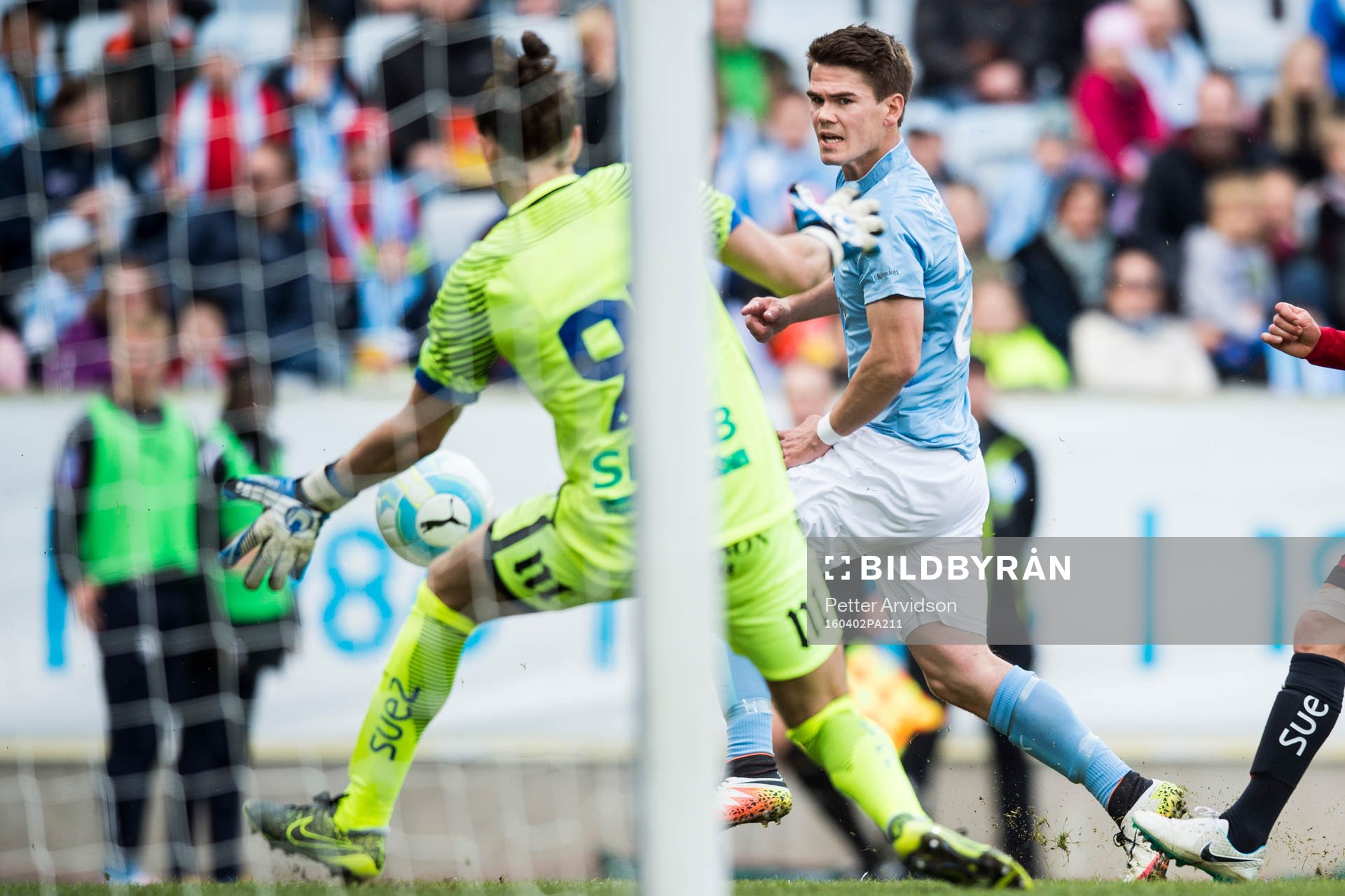 Malmö FFs Vidar Örn Kjartansson med målchans mot