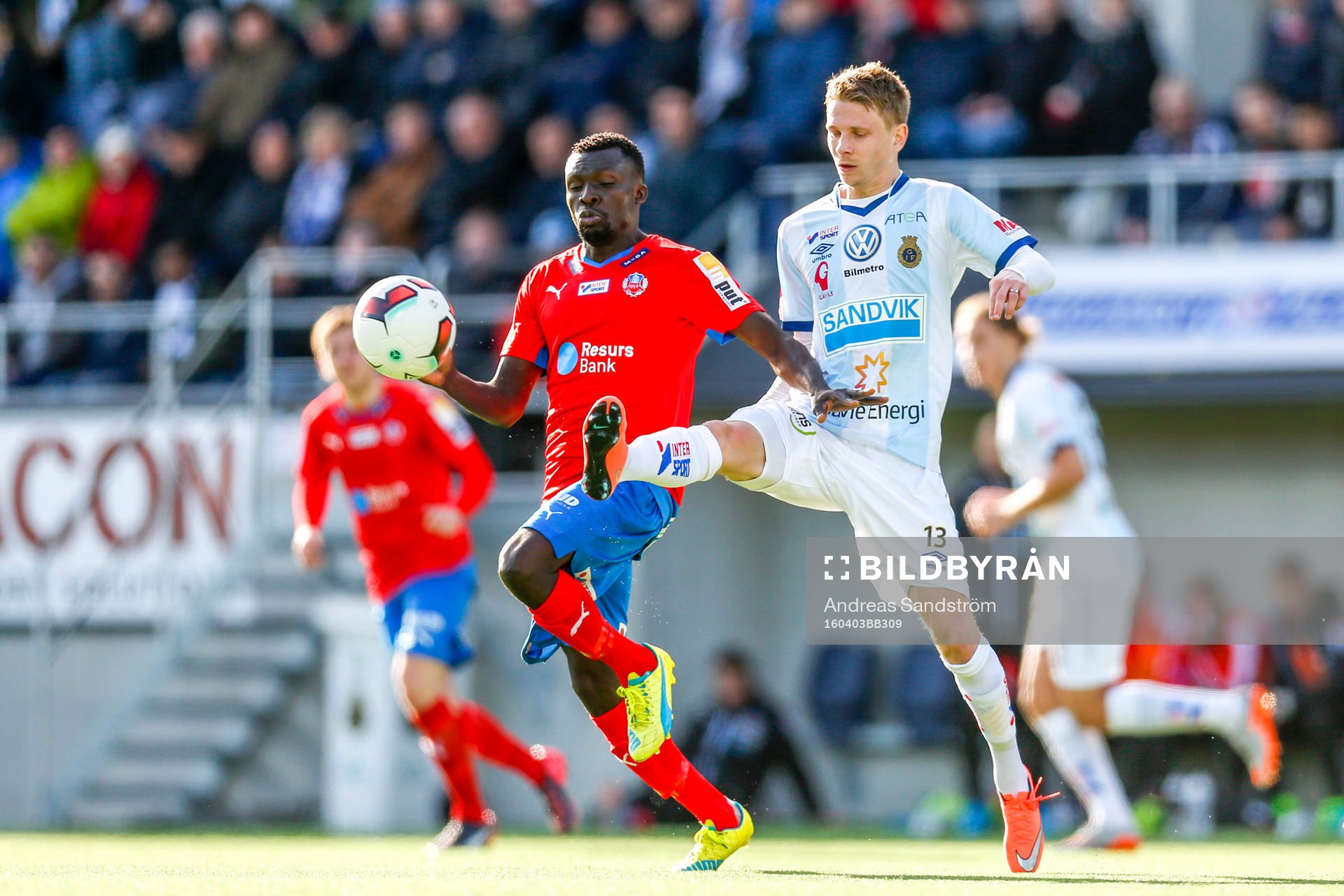 Helsingborgs Lalawélé Atakora och Gefles Johan Bertilsson