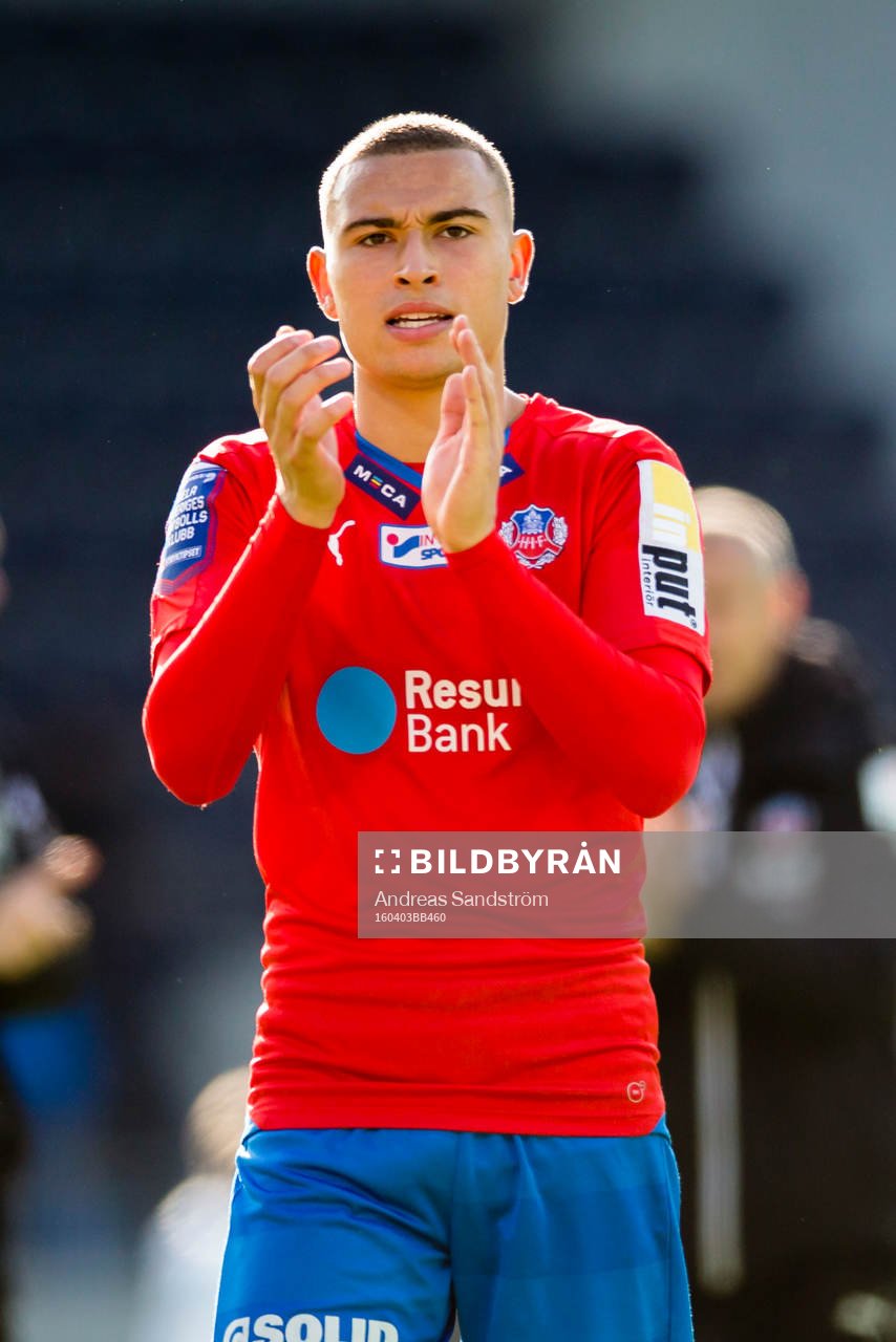 Helsingborgs Jordan Larsson tackar de tillresta supportrarna