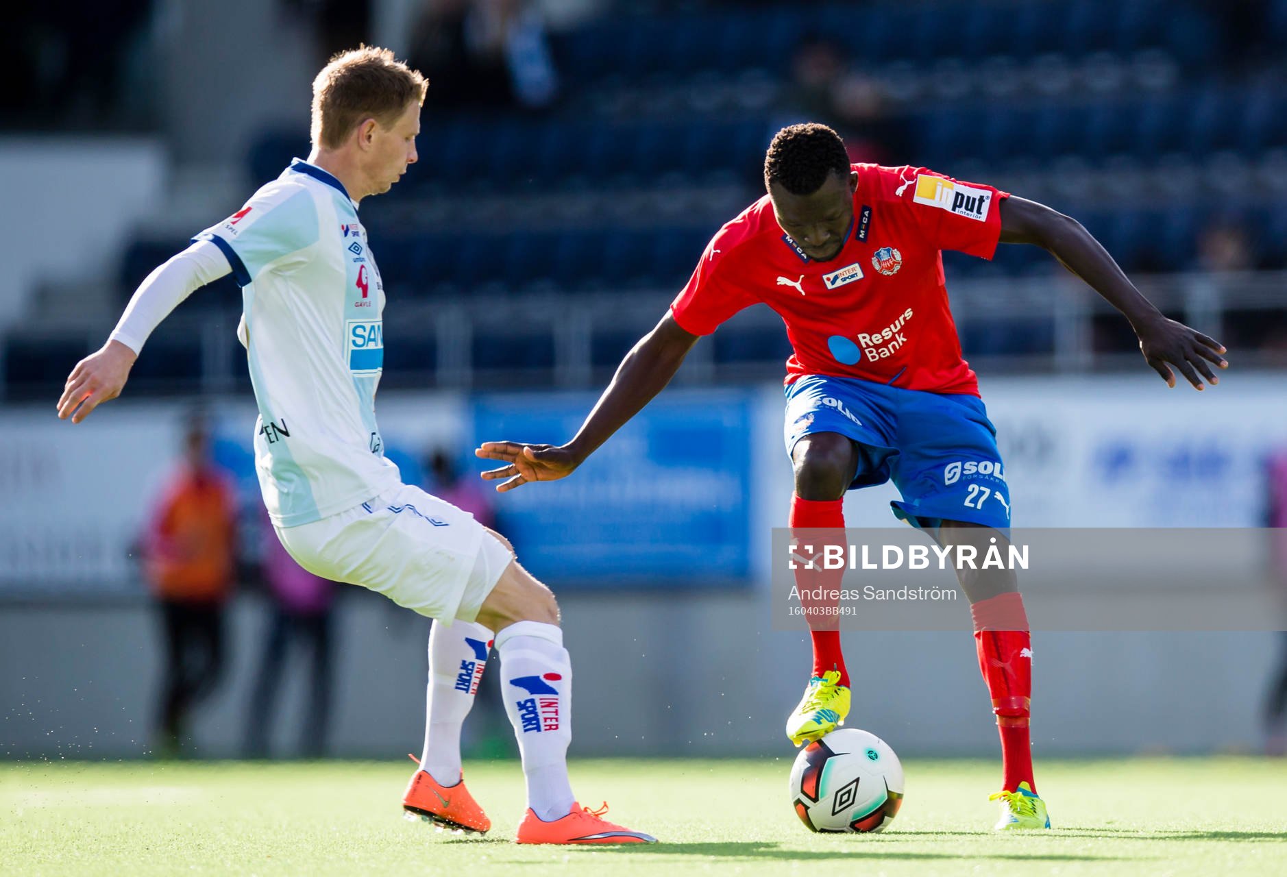 Helsingborgs Lalawélé Atakora och Gefles Johan Bertilsson