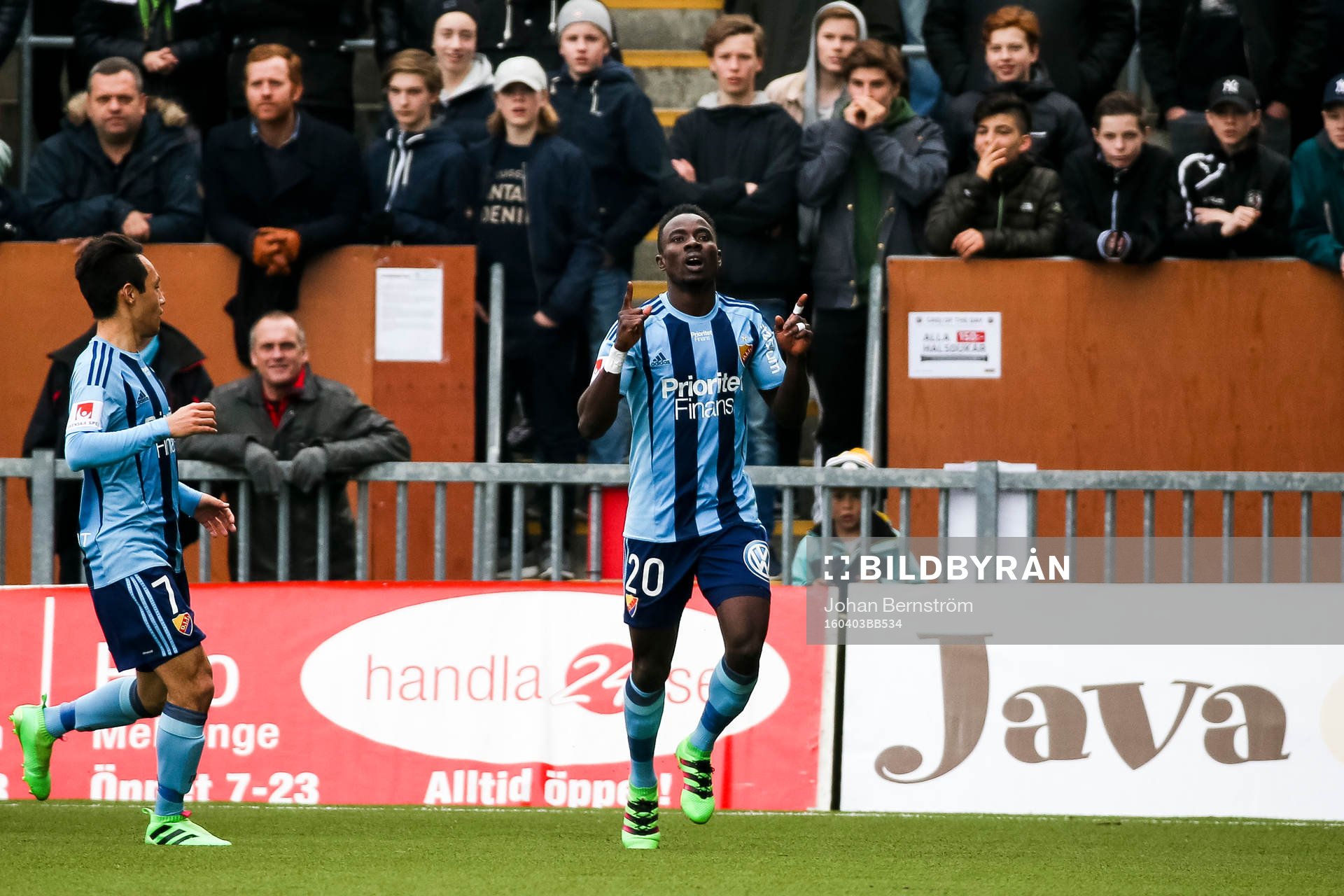 Djurgårdens Sam Johnson jublar
