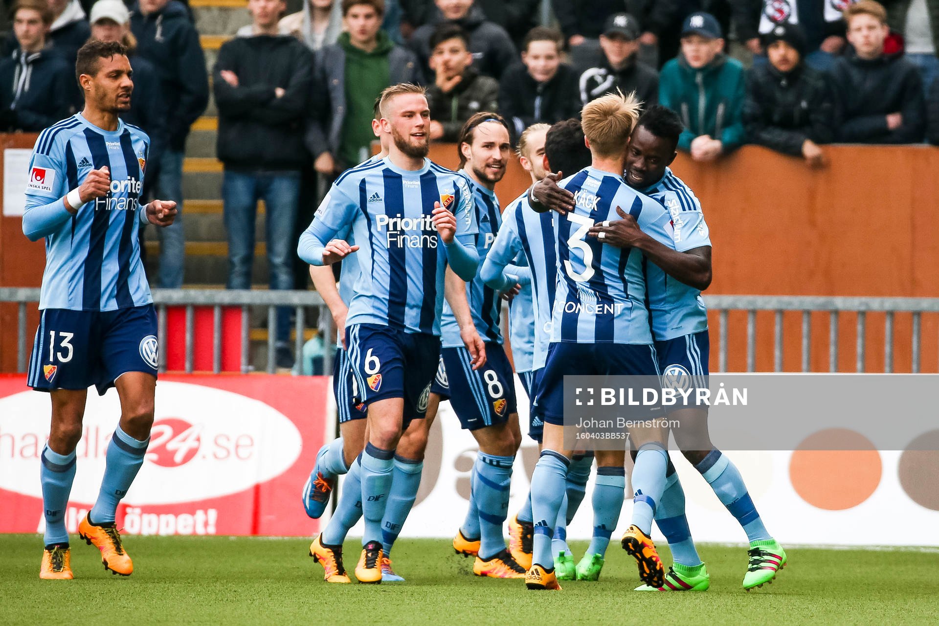 Djurgårdens spelare jublar