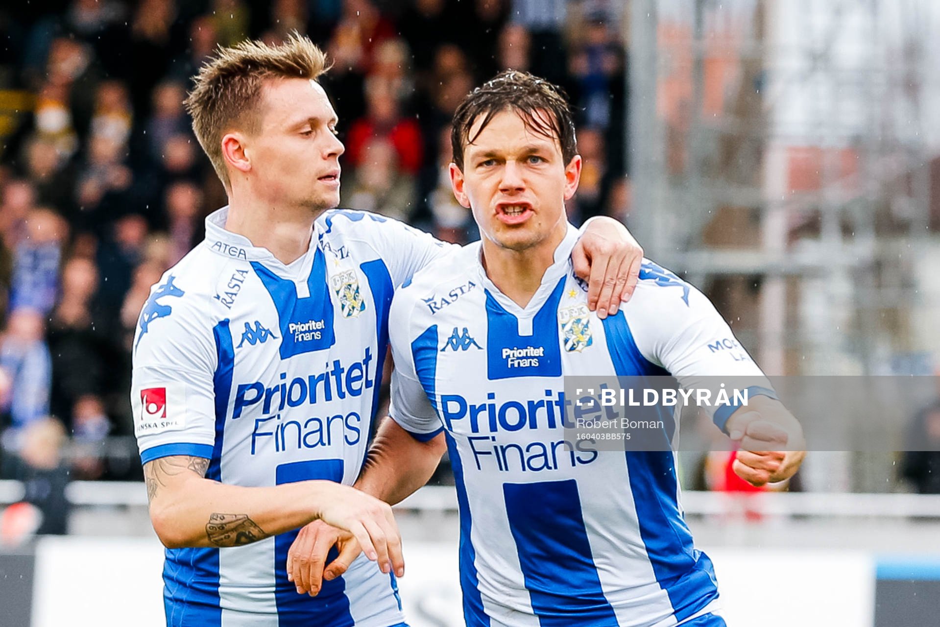 IFK Göteborgs Mads Albeck och Jakob Ankersen jublar