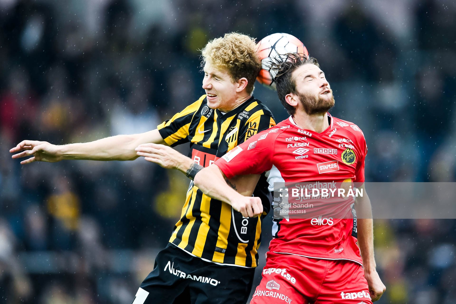 Häckens Samuel Gustafson och Elfsborgs Marcus Rohdén