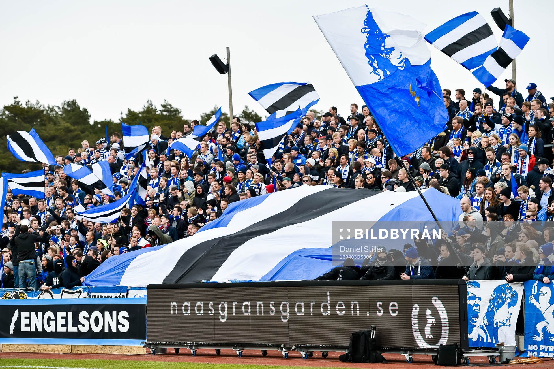 IFK Göteborgs supportrar före  fotbollsmatchen i