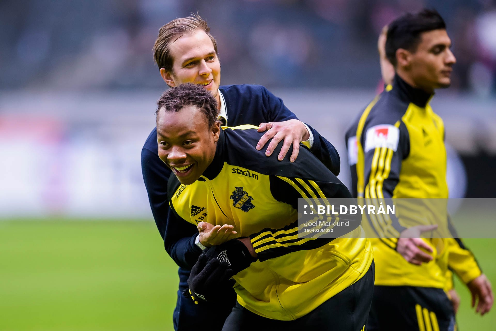 s Carlos Strandberg före fotbollsmatchen i Allsvenskan