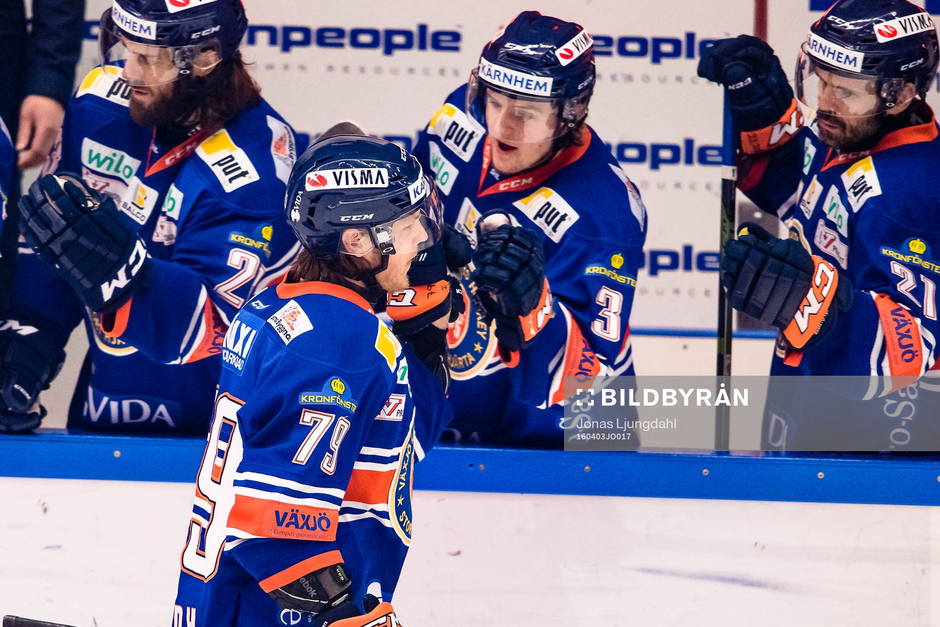 Växjös Patrik Lundh jublar
