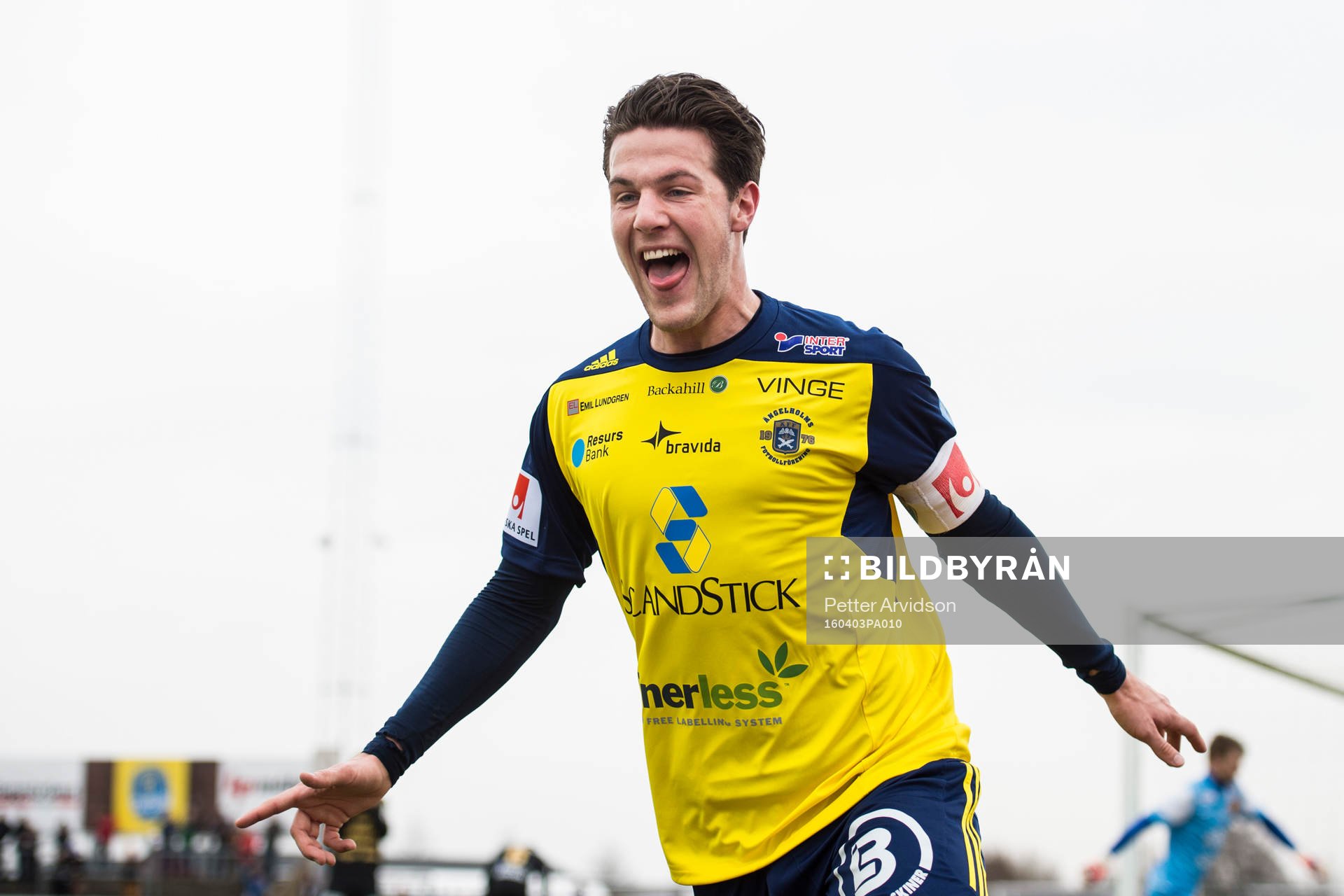 Ängelholms Oliver Stojanovic Fredin jublar
