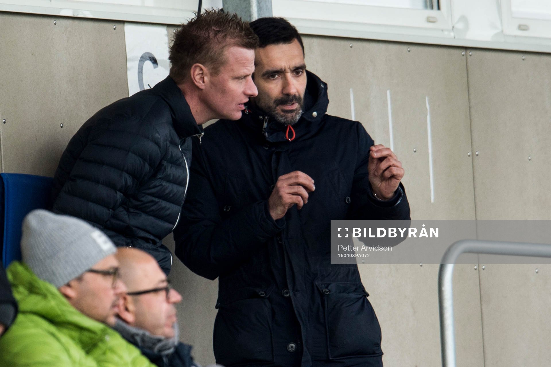 Ängelholms sportchef Stavros Papadopoulos (th) på