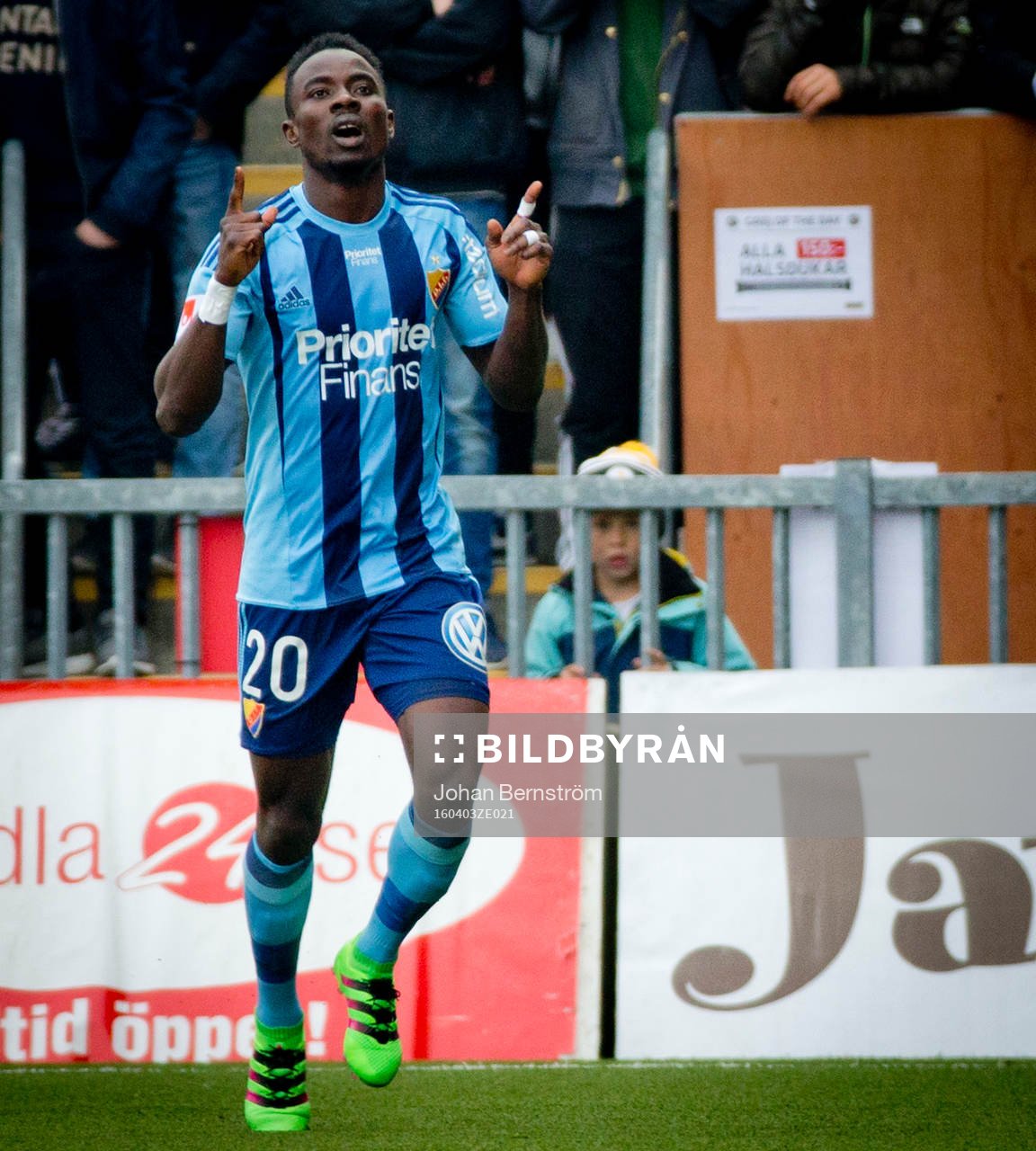 Djurgårdens Sam Johnson jublar