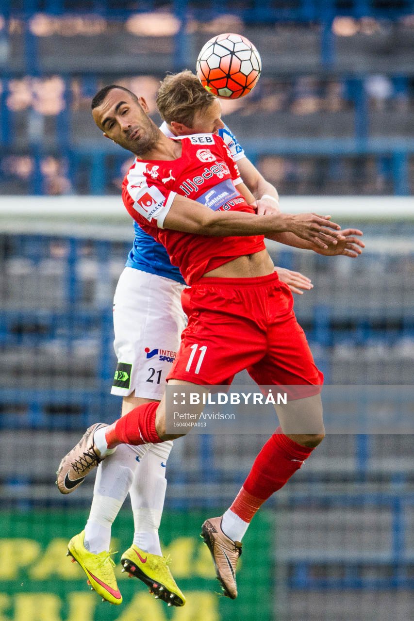 Värnamos Issam Jebali och Trelleborgs Magnus Andersson