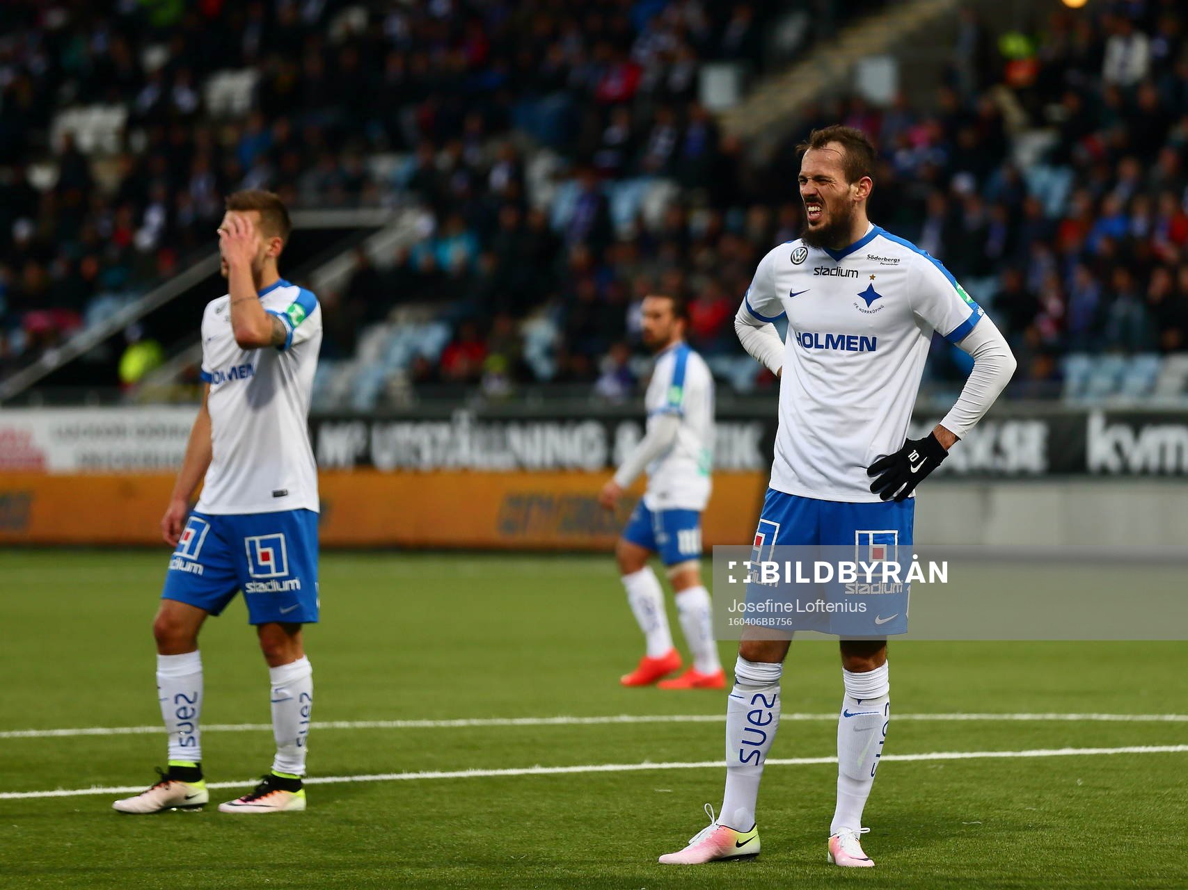 Norrköpings Emir Kujovic och Arnor Ingvi Traustason deppar