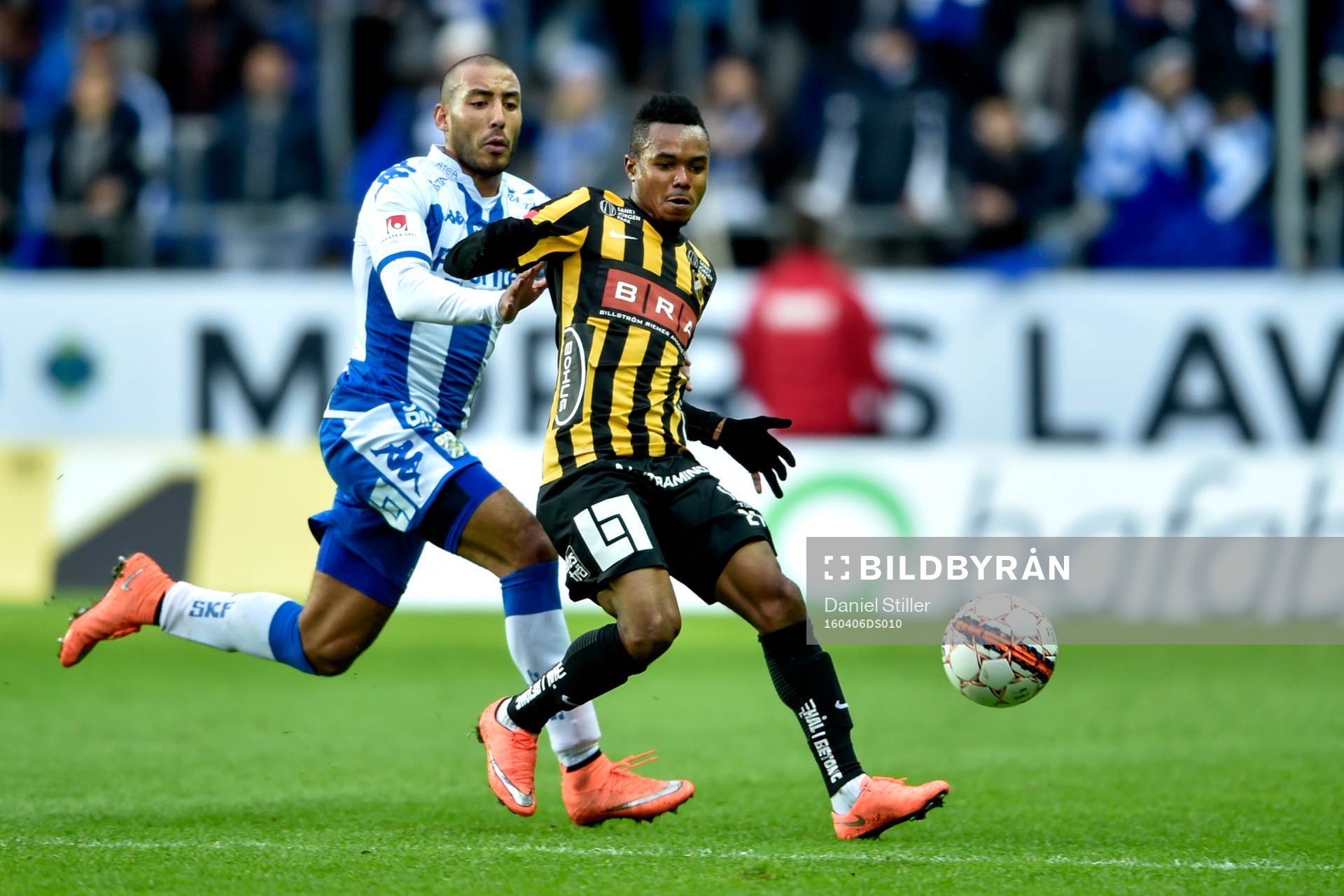 Häckens Nasiru Mohammed och IFK Göteborgs Haitam Aleesami