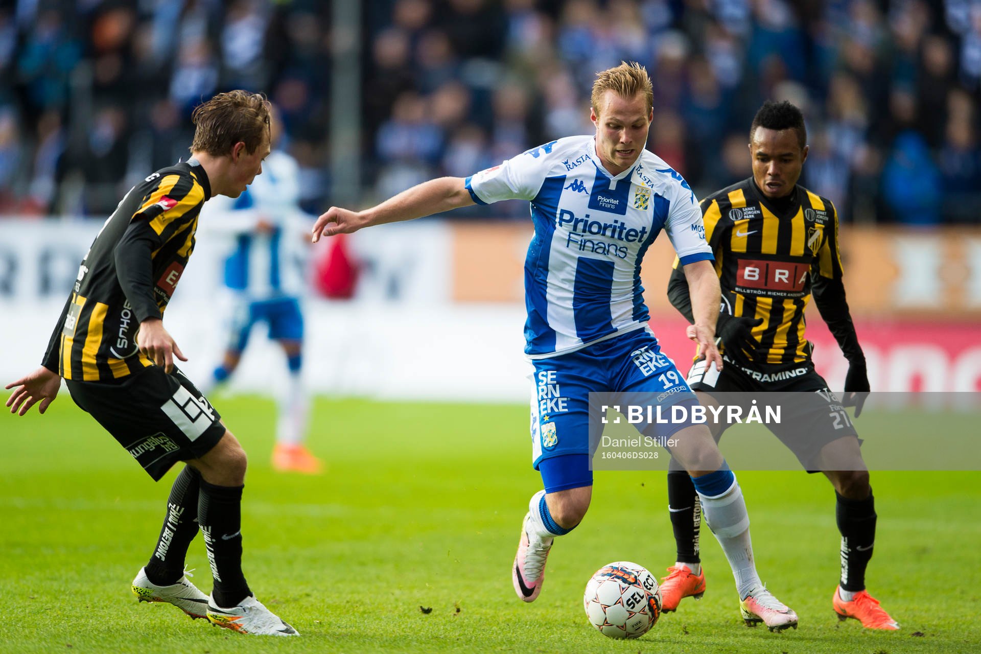 IFK Göteborgs Gustav Engvall och Häckens John Owoeri och
