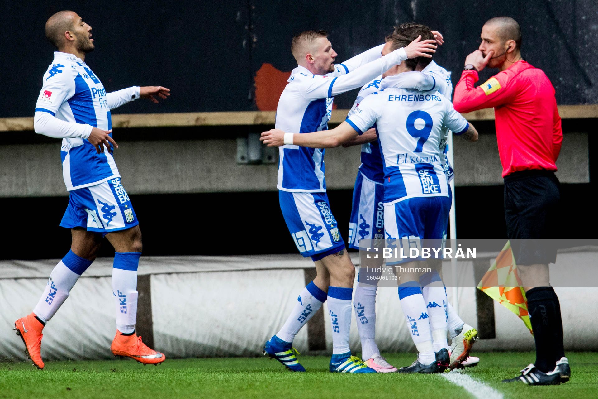 IFK Göteborgs spelare firar Sören Rieks gjort 1-0
