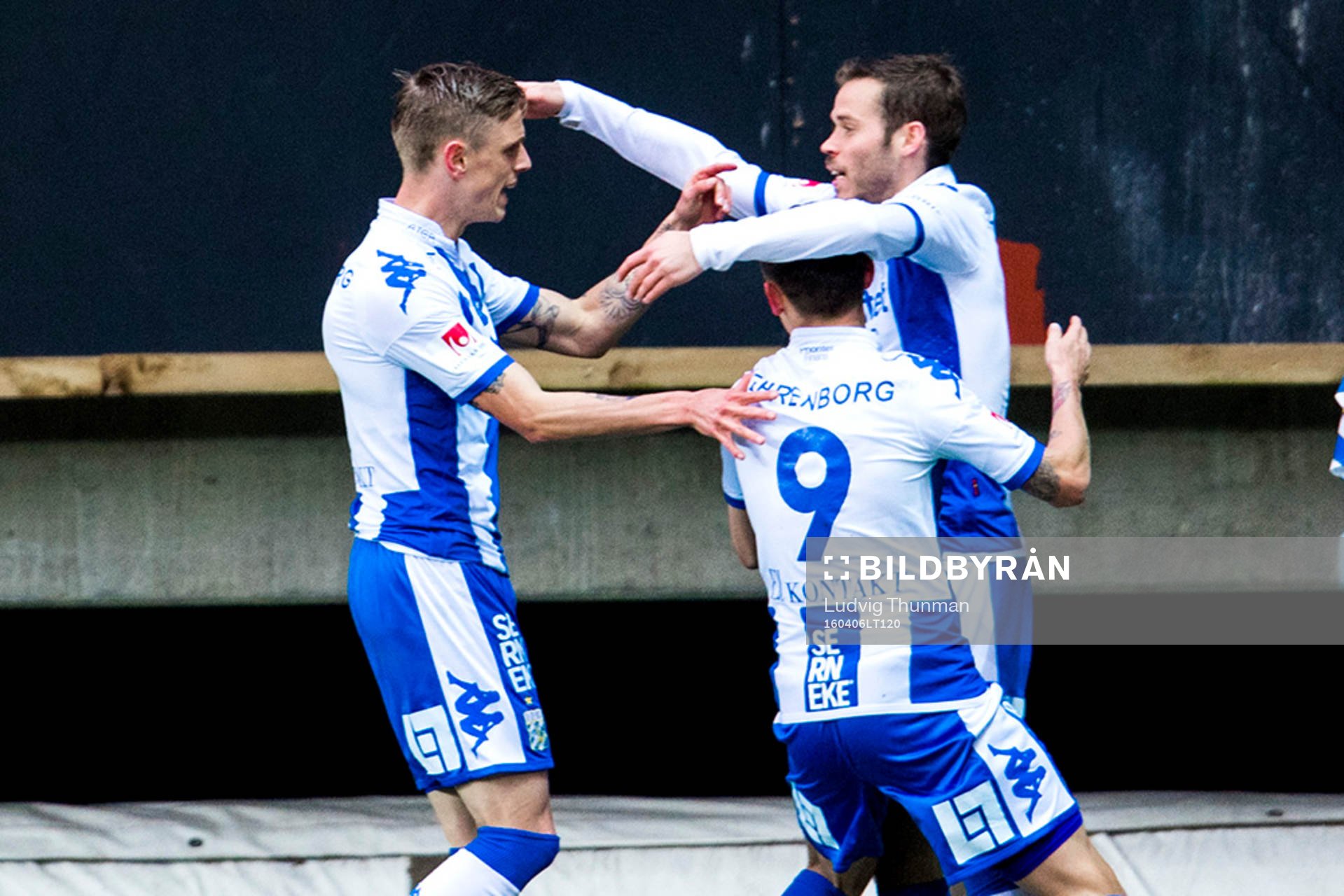 IFK Göteborgs spelare firar Sören Rieks gjort 1-0